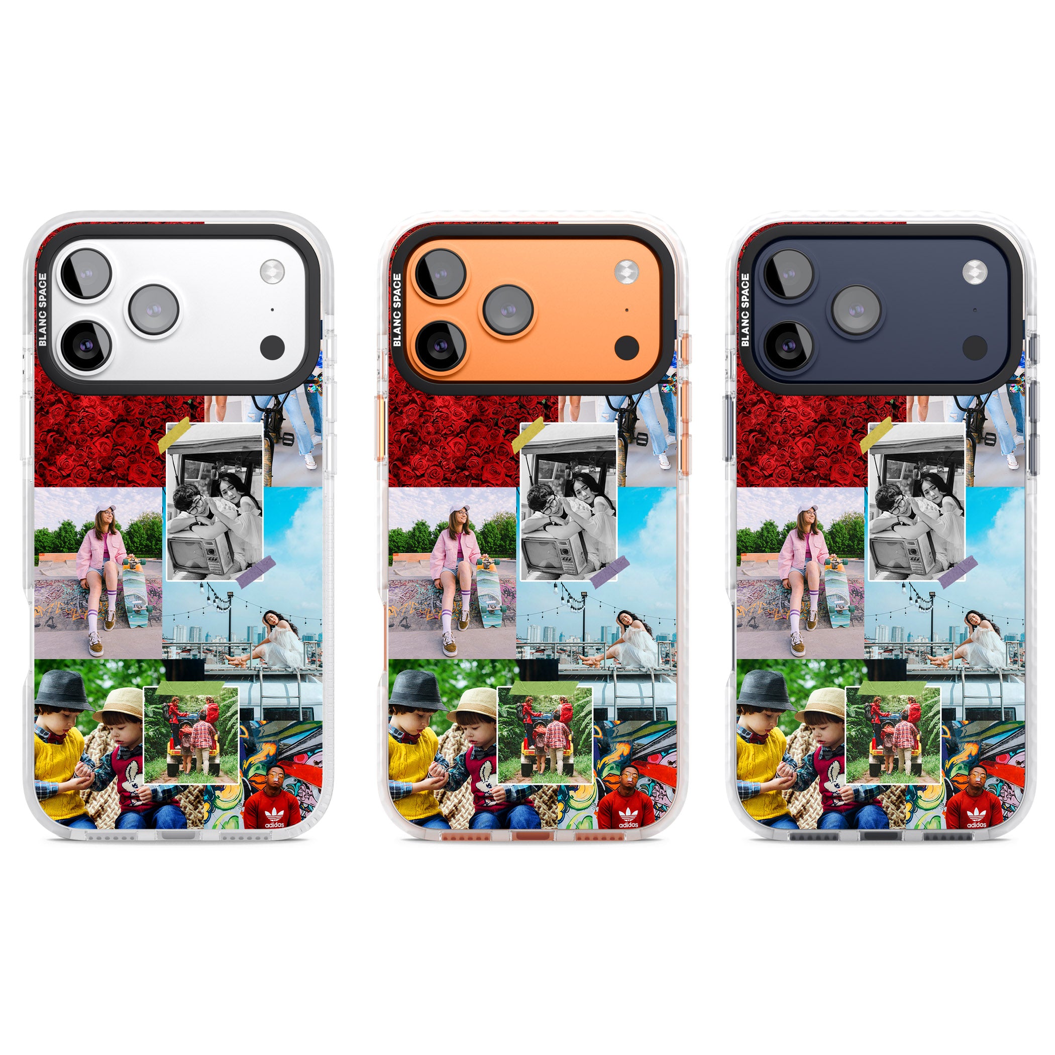 Personalised Photo Collage iPhone 17 Pro Impact Pro Clear Phone Case APT Impact Protection
