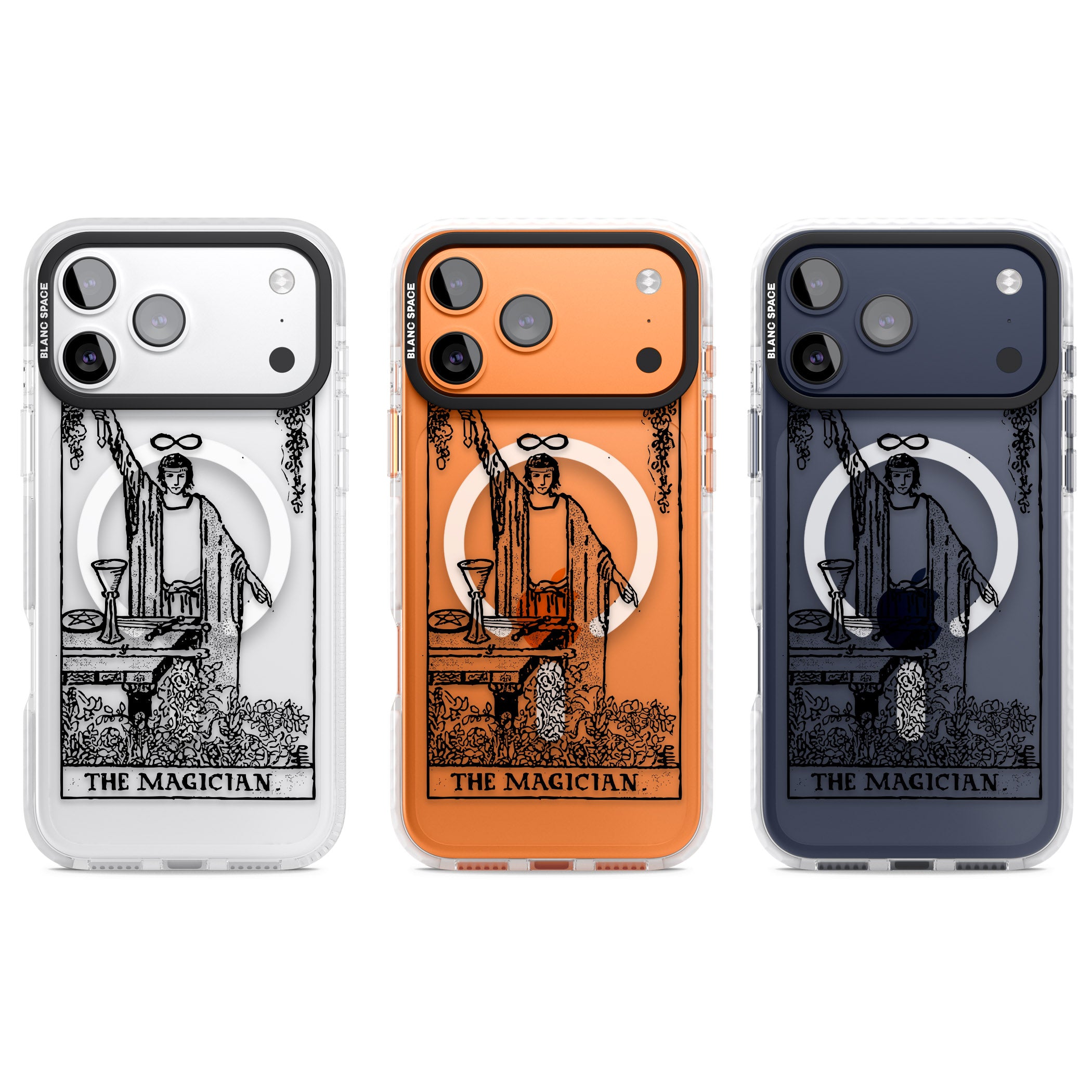 Personalised The Magician Tarot Transparent iPhone 17 Pro Impact Pro Clear Phone Case APT Impact Protection