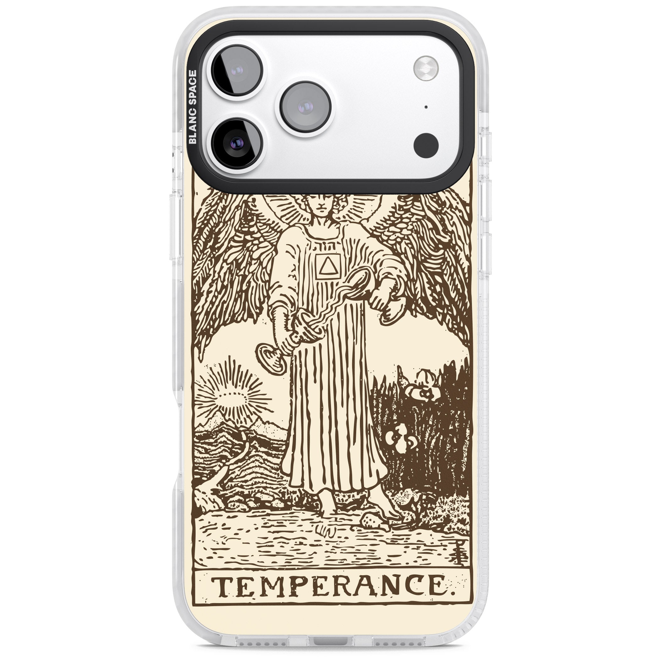 Personalised Temperance Tarot Card (Cream) iPhone 17 Pro Impact Pro Clear Phone Case