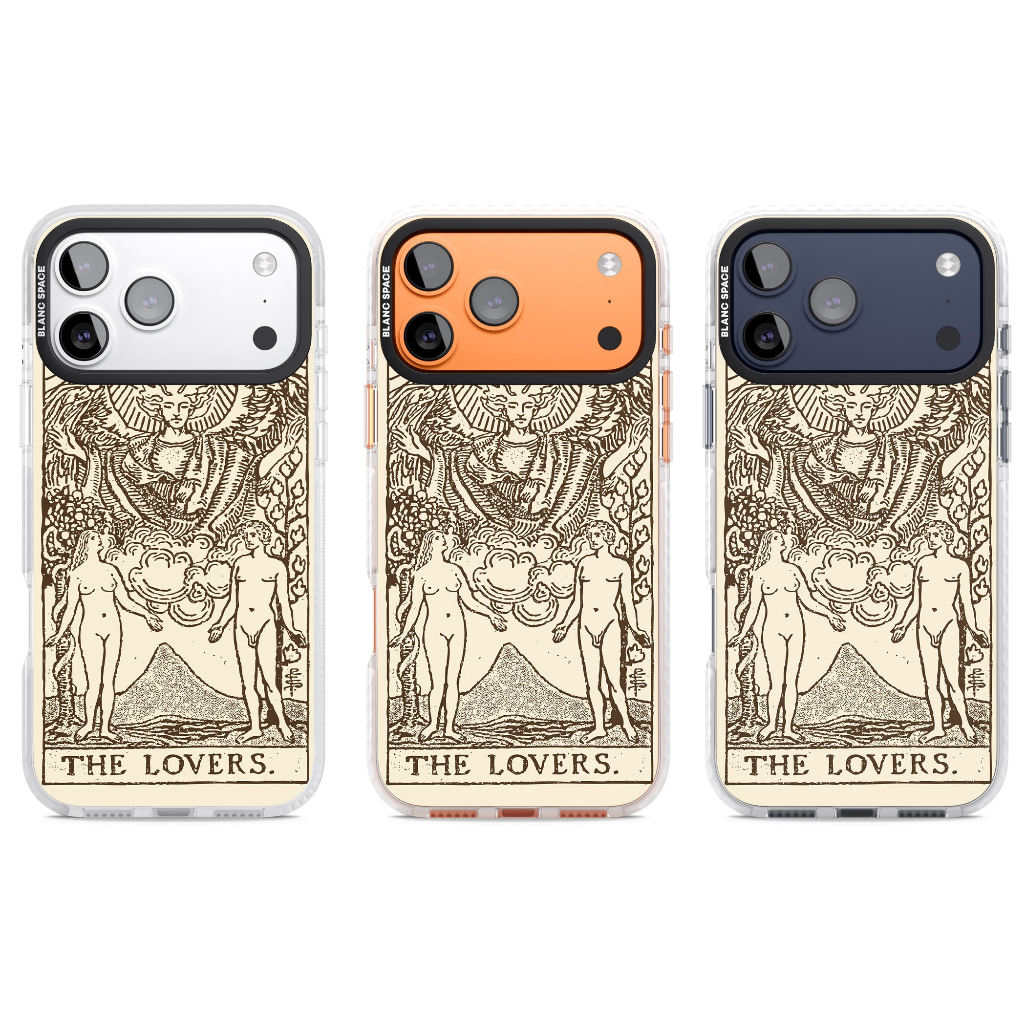 Personalised The Lovers Tarot Card (Cream) iPhone 17 Pro Impact Pro Clear Phone Case APT Impact Protection
