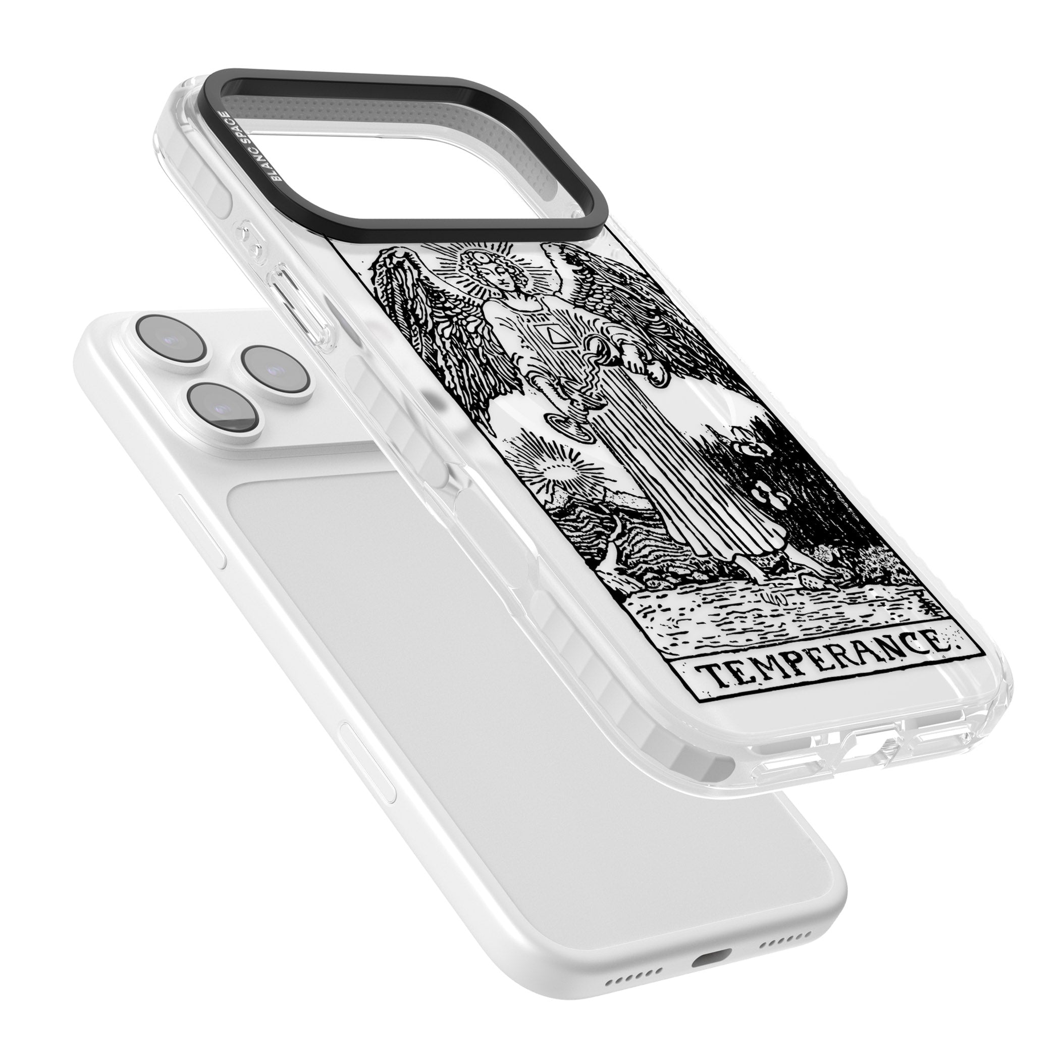 Personalised Temperance Tarot Card (Clear) iPhone 17 Pro Max Impact Pro Clear Phone Case Colours
