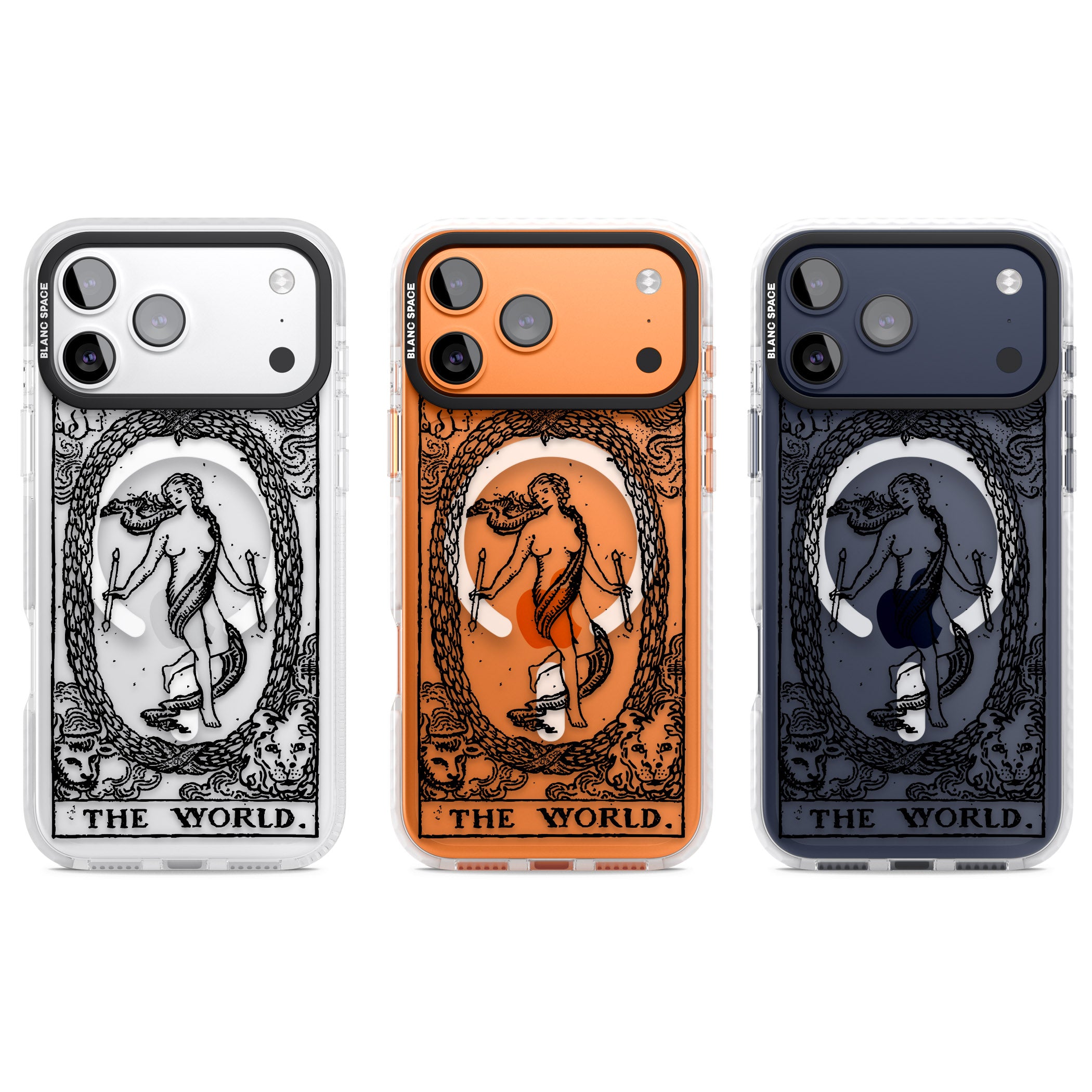 Personalised The World Tarot Card (Clear) iPhone 17 Pro Impact Pro Clear Phone Case APT Impact Protection