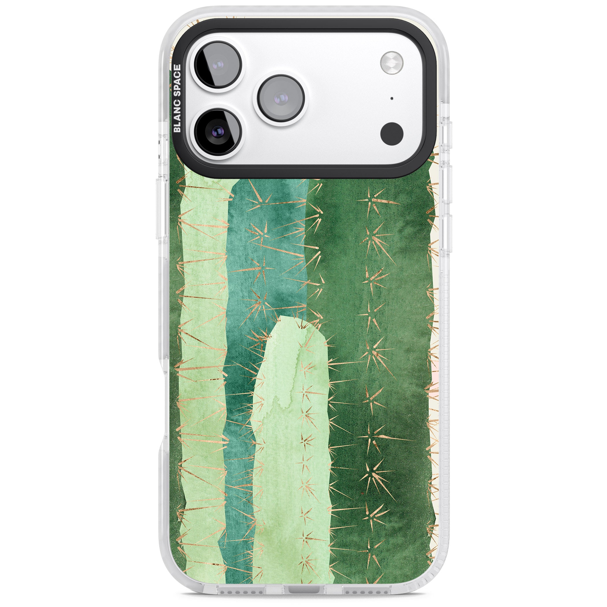 Large Cacti iPhone 17 Pro Impact Pro Clear Phone Case