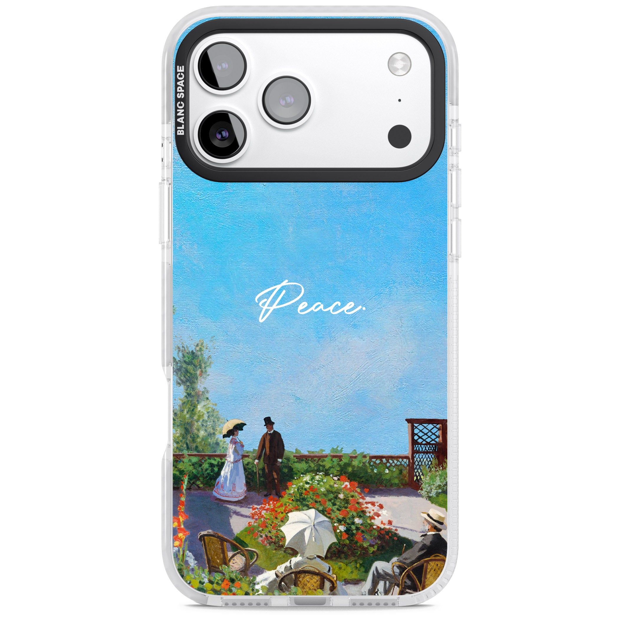 Monet Garden Terrace iPhone 17 Pro Impact Pro Clear Phone Case