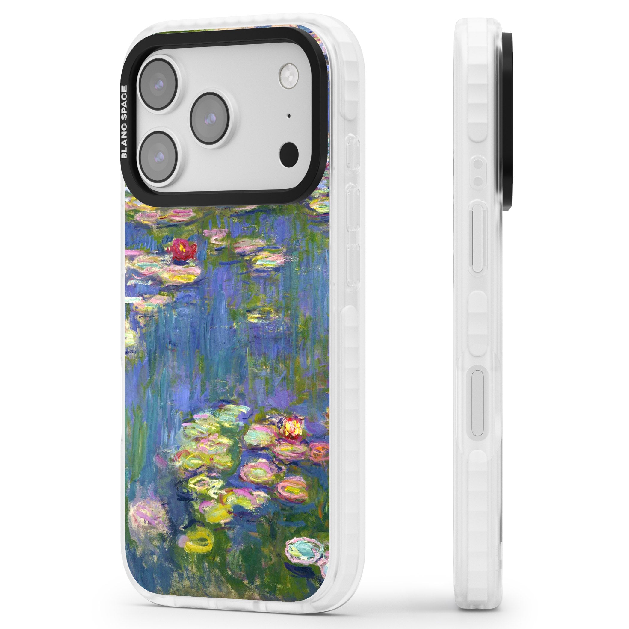 Water Lilies II iPhone 17 Pro Impact Pro Clear Phone Case Side Profile