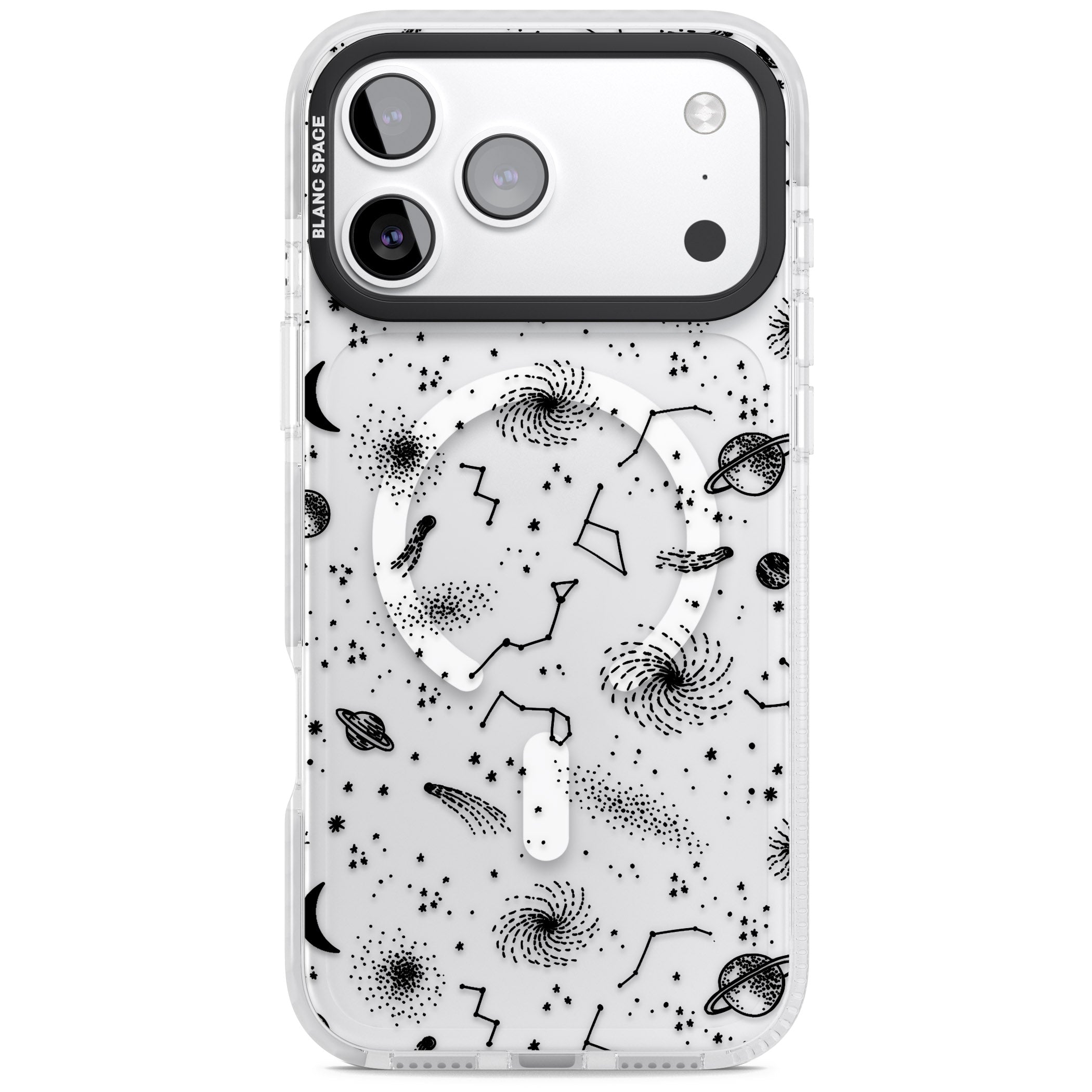 Galactic Sketch iPhone 17 Pro Impact Pro Clear Phone Case