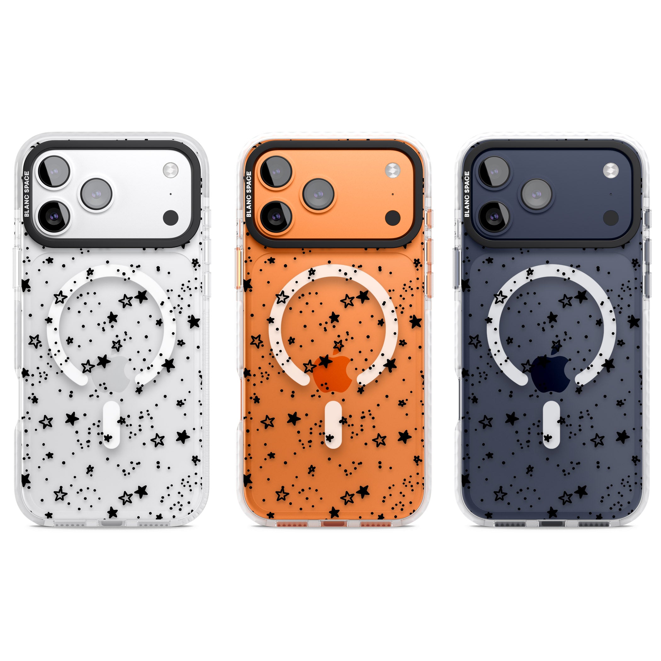 Black Star Speckle iPhone 17 Pro Impact Pro Clear Phone Case APT Impact Protection
