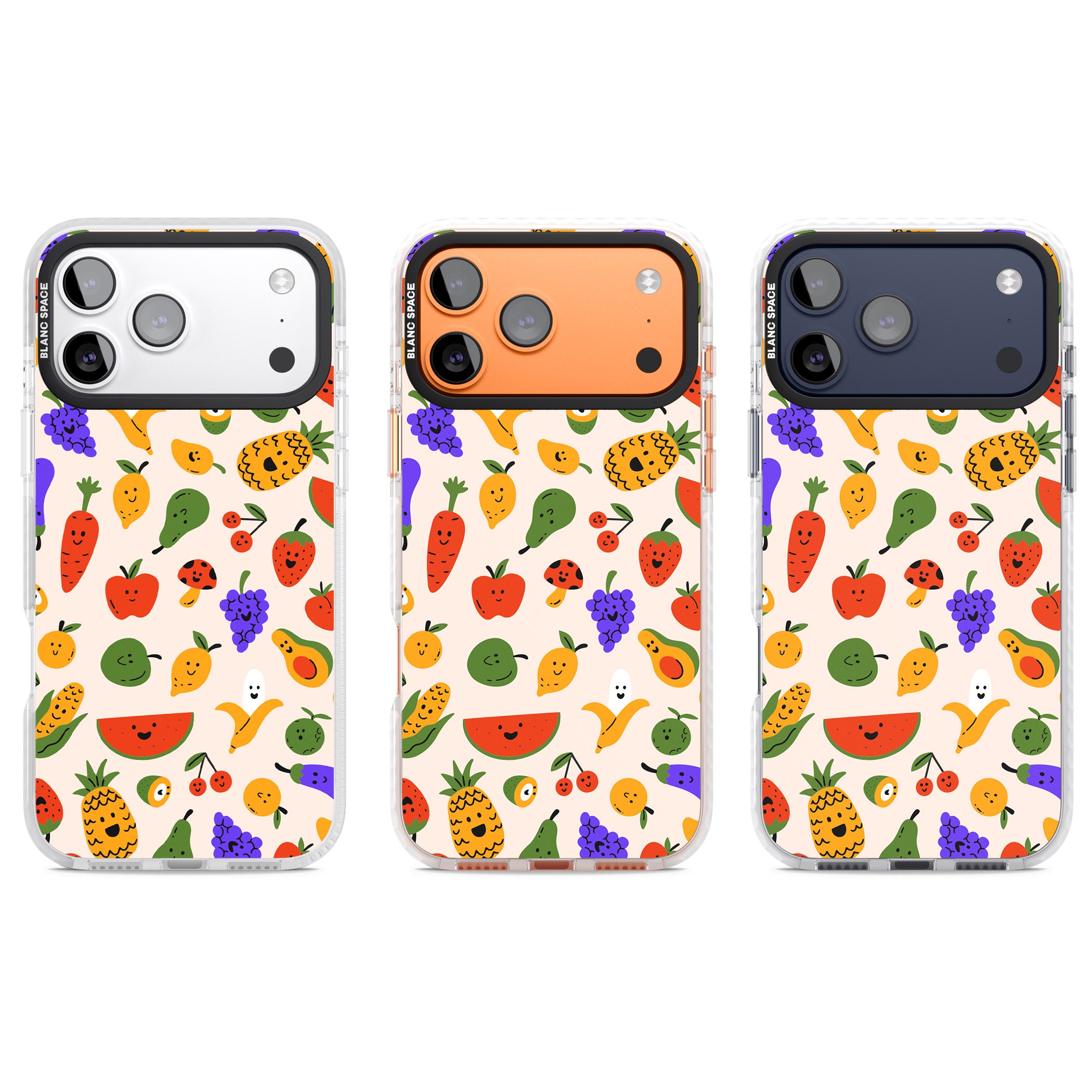 Kawaii Fruit iPhone 17 Pro Impact Pro Clear Phone Case APT Impact Protection