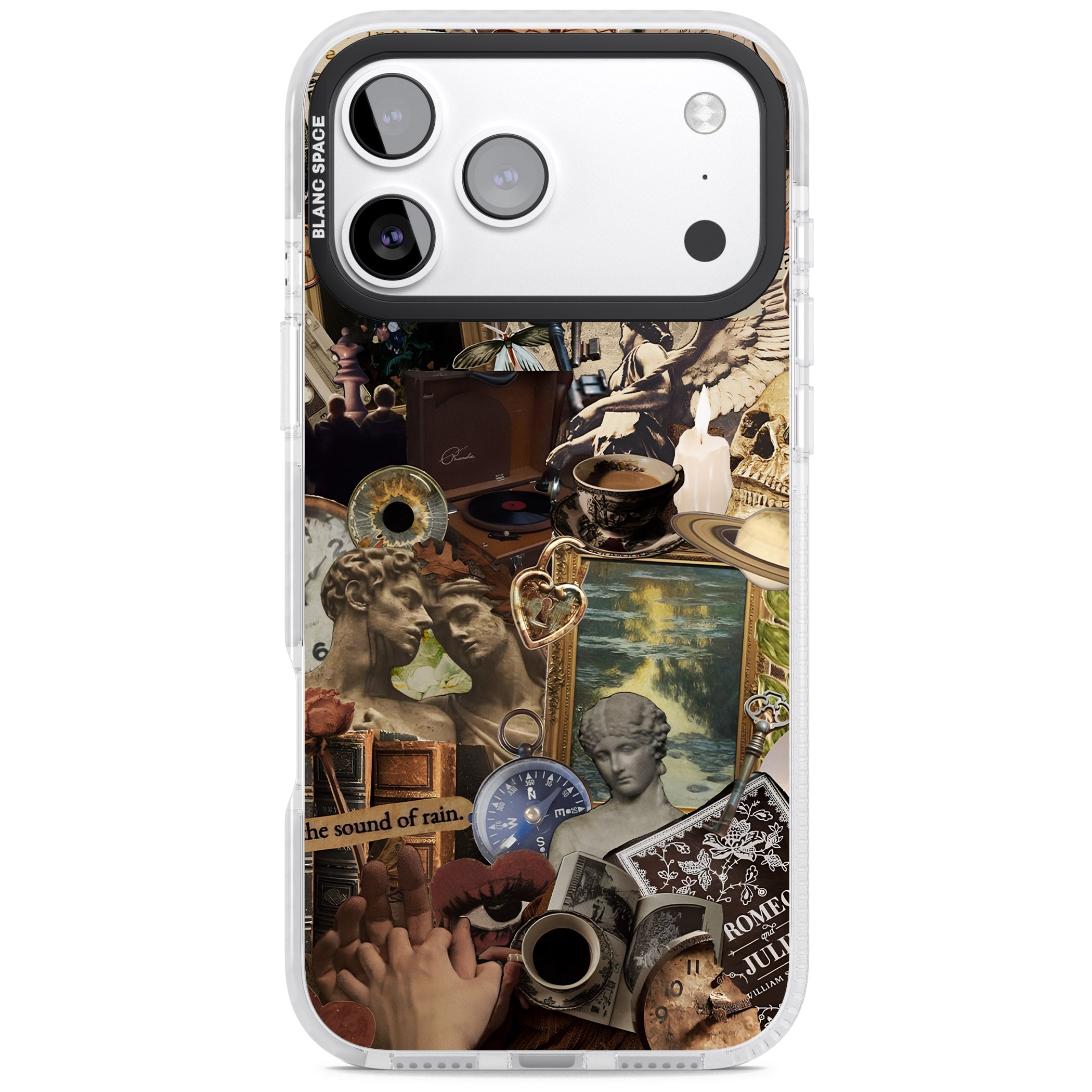 Vintage Academia Collage iPhone 17 Pro Impact Pro Clear Phone Case