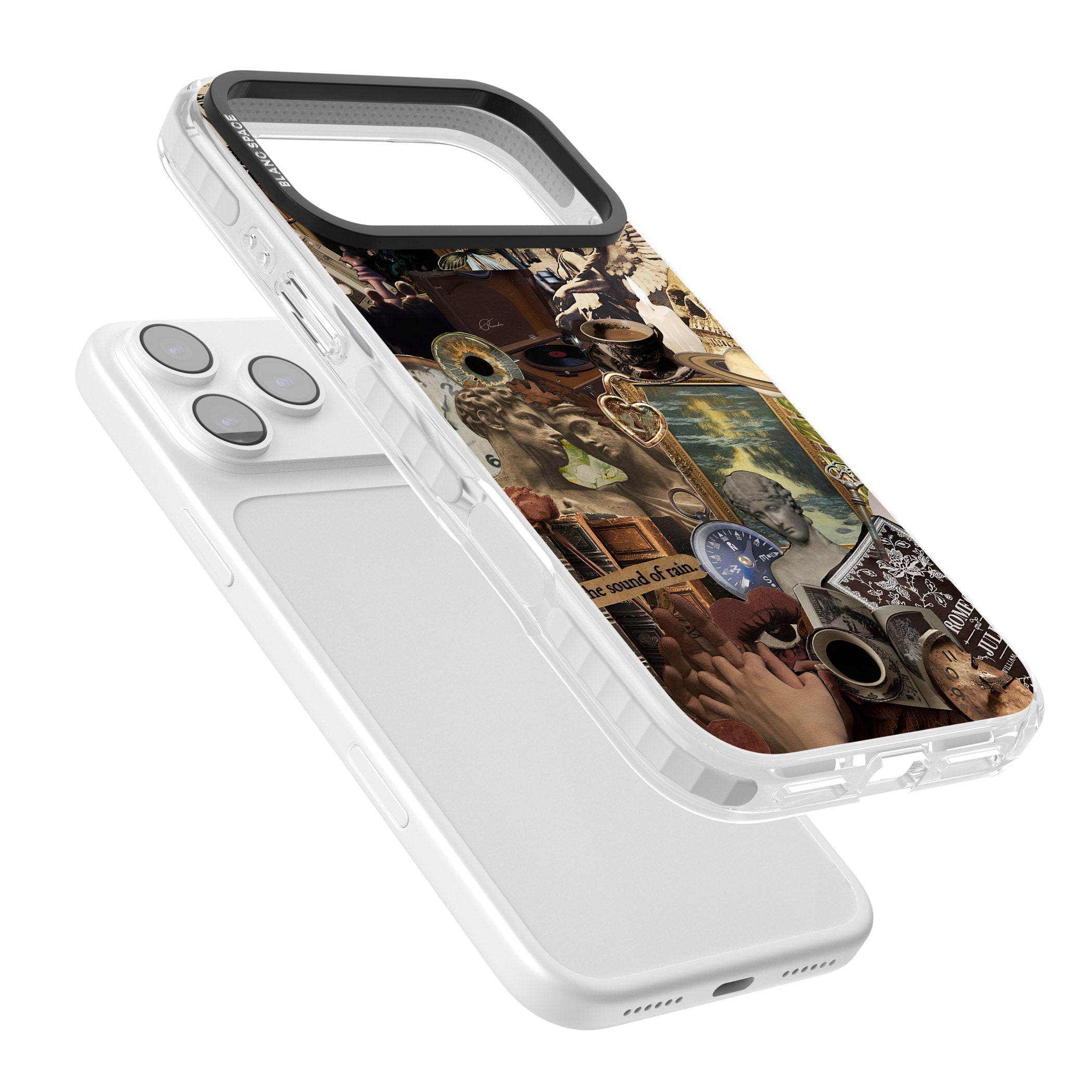 Vintage Academia Collage iPhone 17 Pro Impact Pro Clear Phone Case Colours