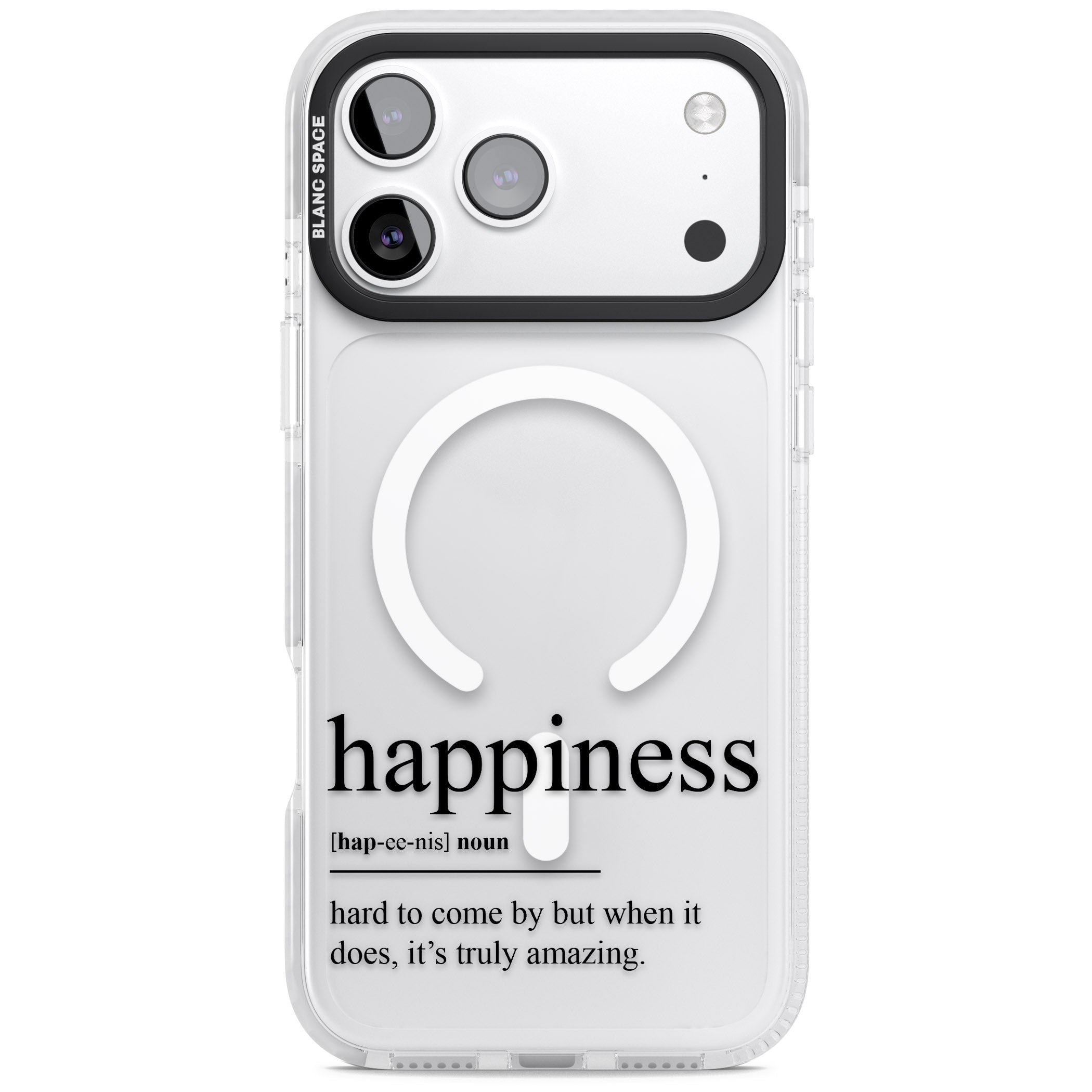 Happiness iPhone 17 Pro Impact Pro Clear Phone Case