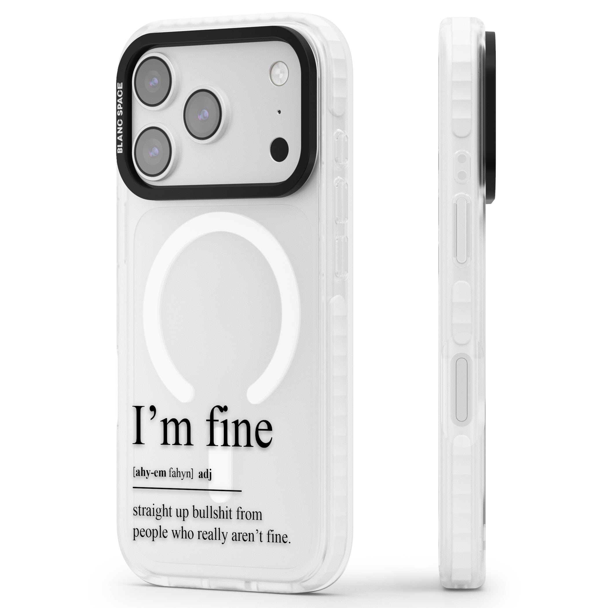 Im Fine iPhone 17 Pro Impact Pro Clear Phone Case Side Profile