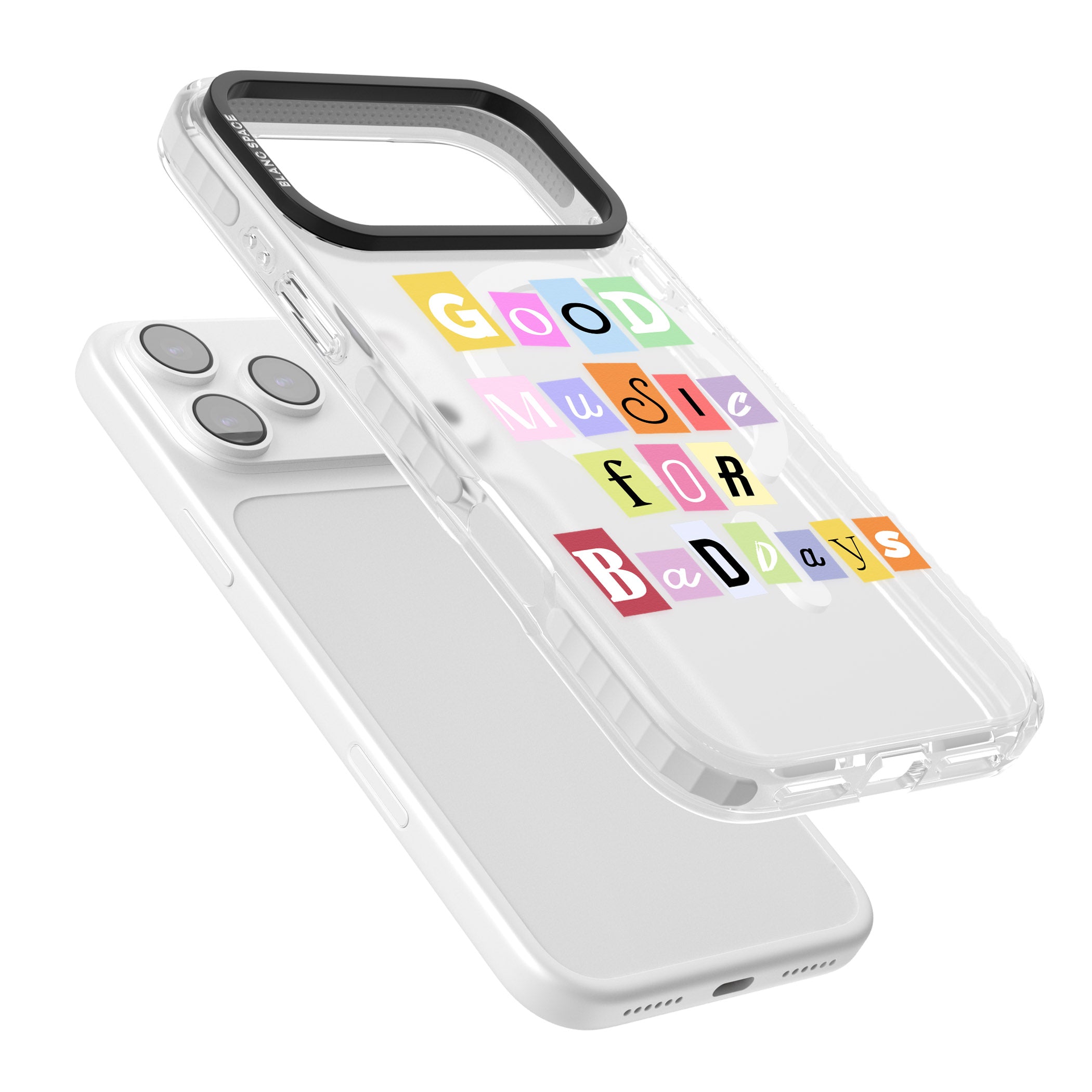 Good Music For Bad Days iPhone 17 Pro Impact Pro Clear Phone Case Colours