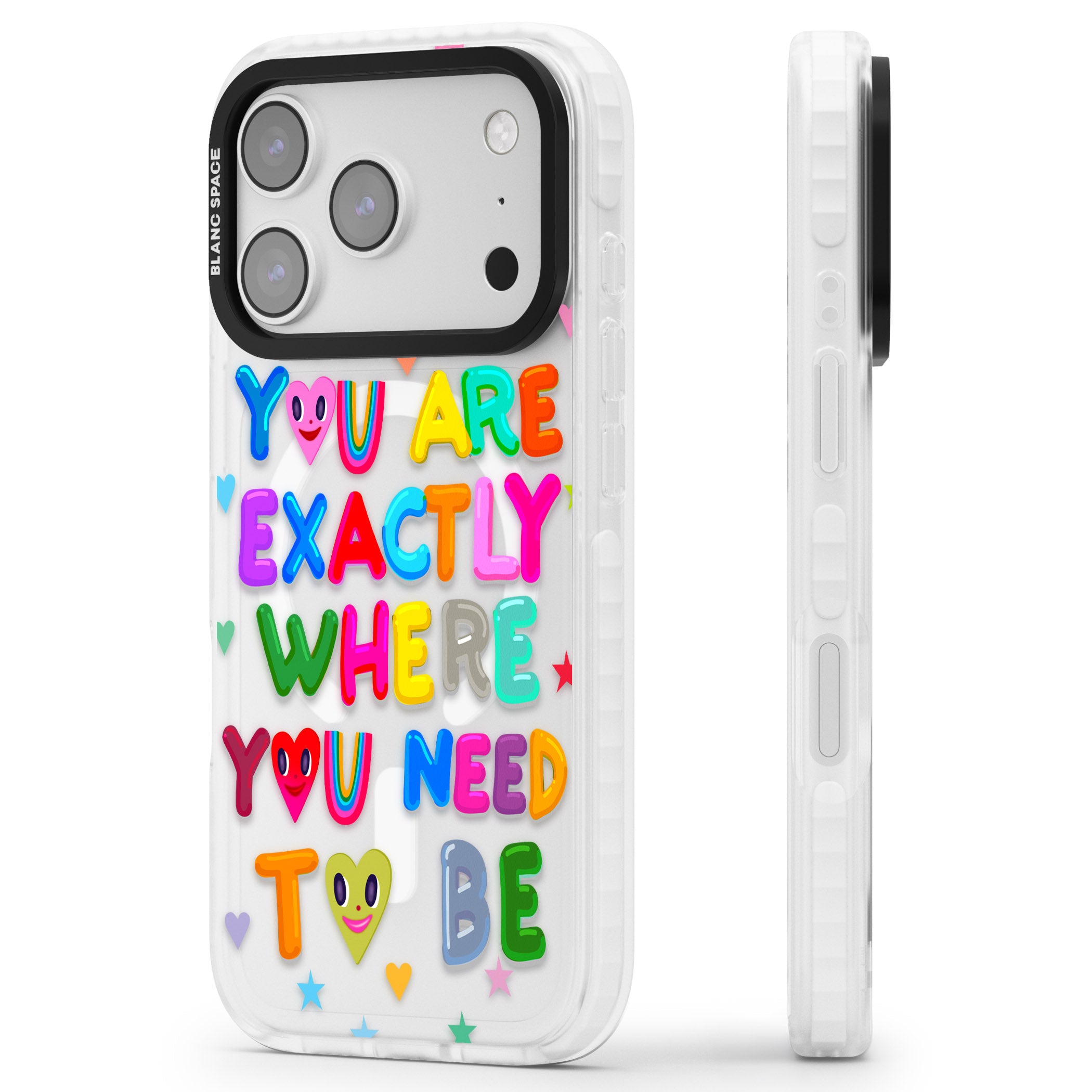 Exactly Where You Need To Be iPhone 17 Pro Impact Pro Clear Phone Case Side Profile