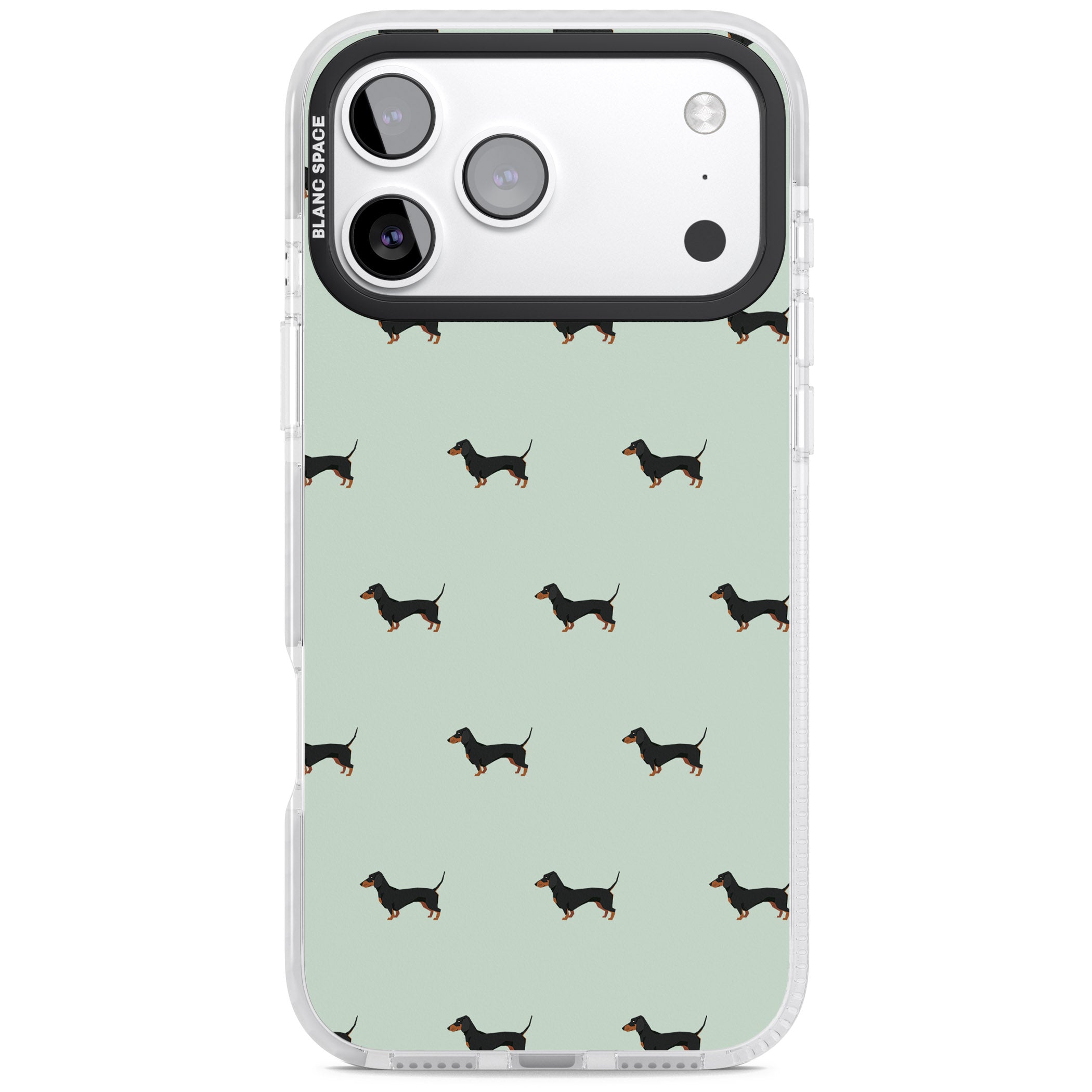 Dachshund Dog Pattern iPhone 17 Pro Impact Pro Clear Phone Case