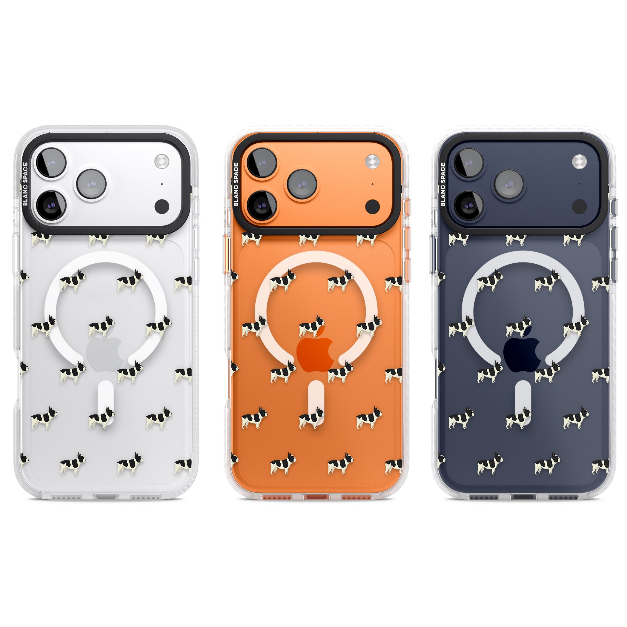 Frenchie Repeat Dog iPhone 17 Pro Impact Pro Clear Phone Case APT Impact Protection