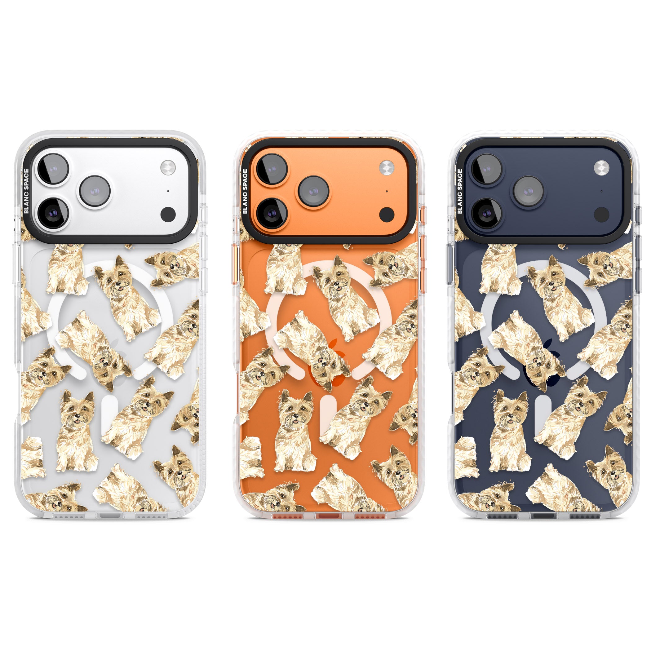 Cairn Terrier Watercolor iPhone 17 Pro Impact Pro Clear Phone Case APT Impact Protection