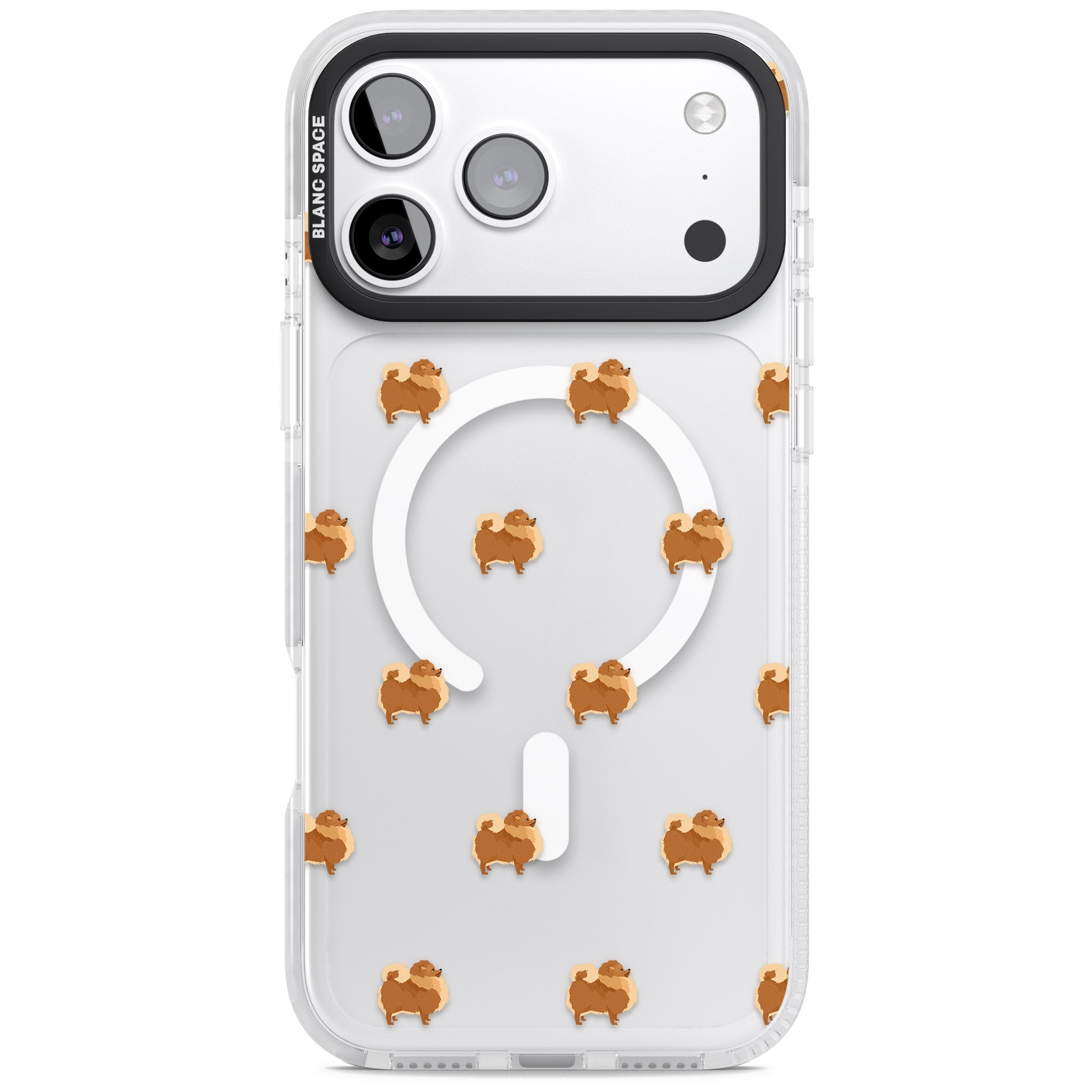 Pomeranian Delight iPhone 17 Pro Impact Pro Clear Phone Case