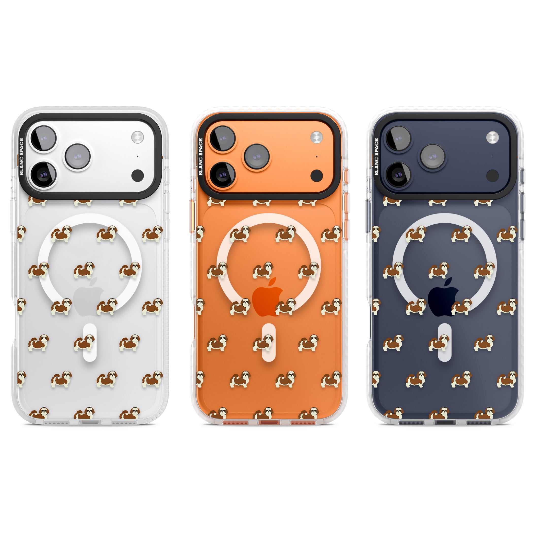 Shih Tzu Pattern Clear iPhone 17 Pro Impact Pro Clear Phone Case APT Impact Protection