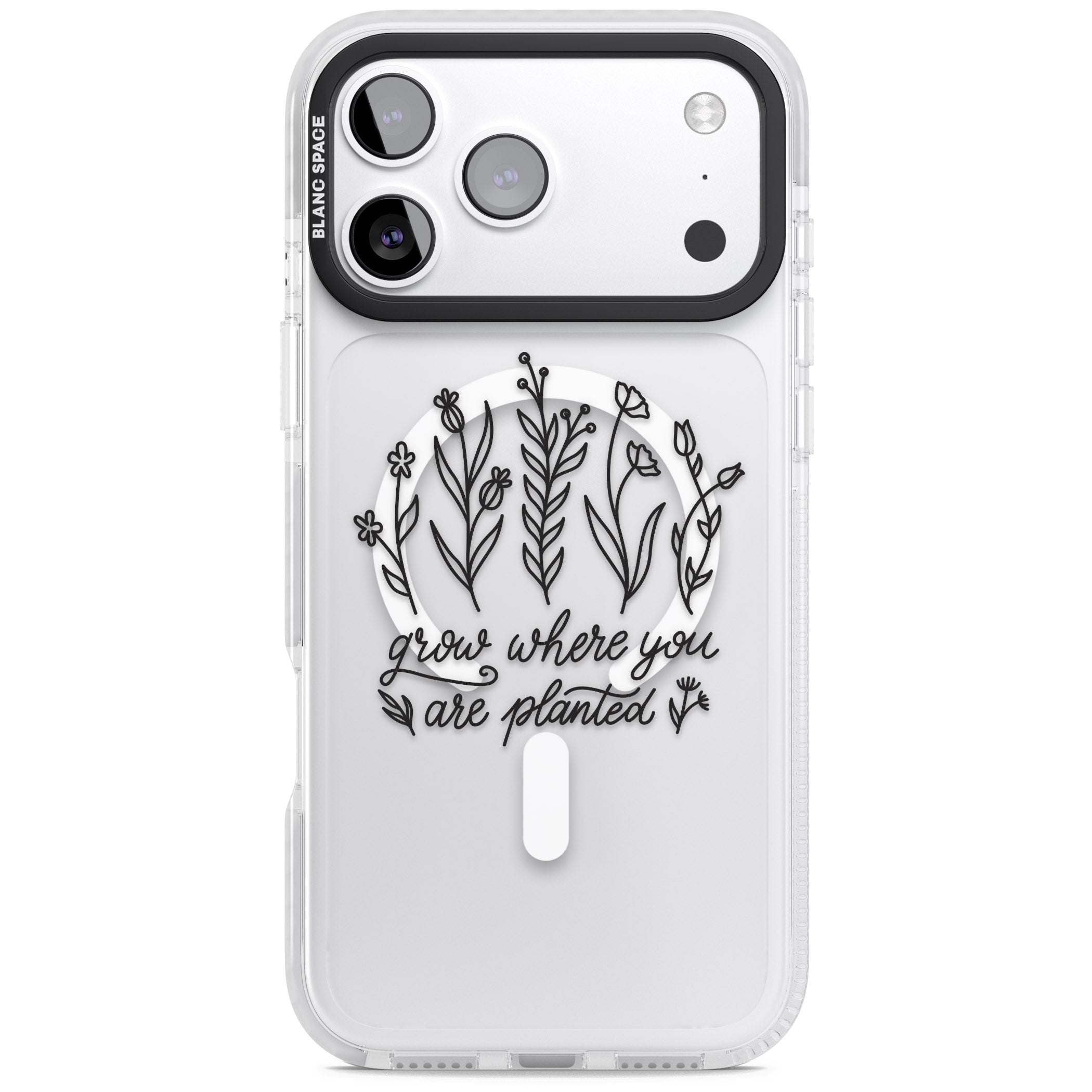 Grow Where You Are Planted iPhone 17 Pro Impact Pro Clear Phone Case