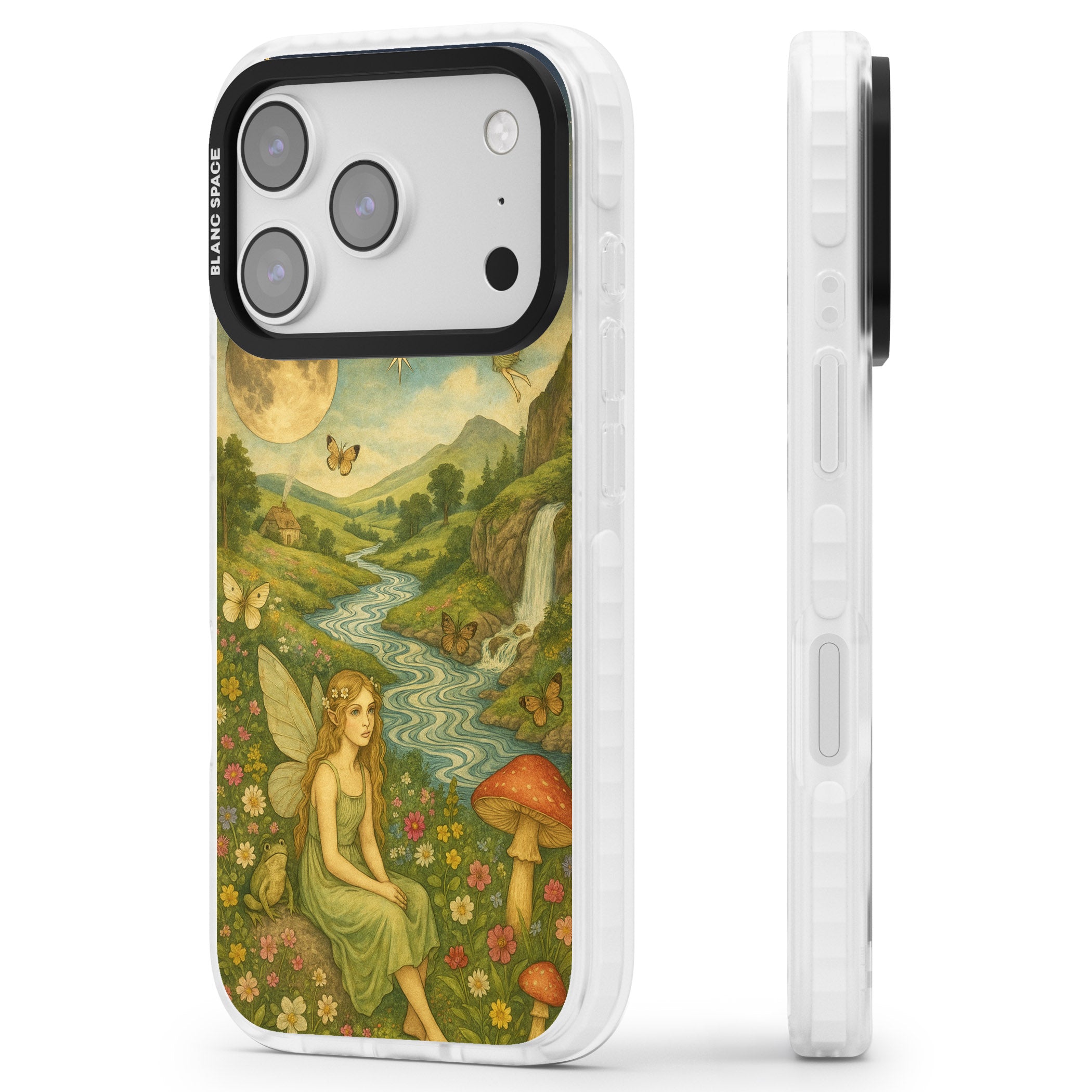 Nature Fairy iPhone 17 Pro Impact Pro Clear Phone Case Side Profile