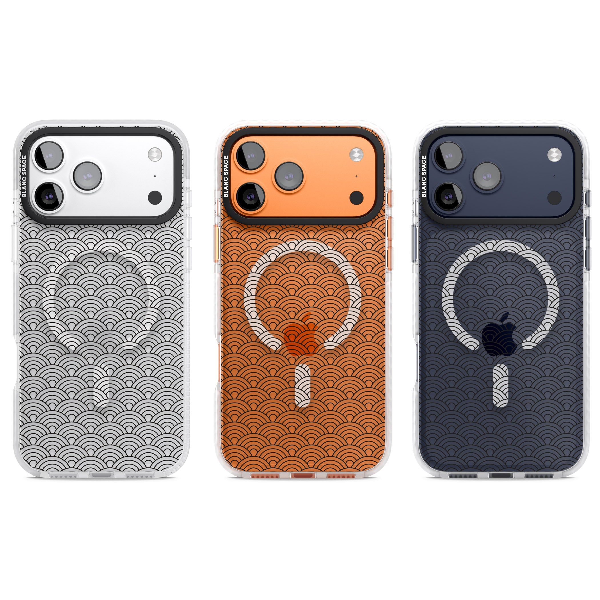 Scalloped Waves iPhone 17 Pro Impact Pro Clear Phone Case APT Impact Protection