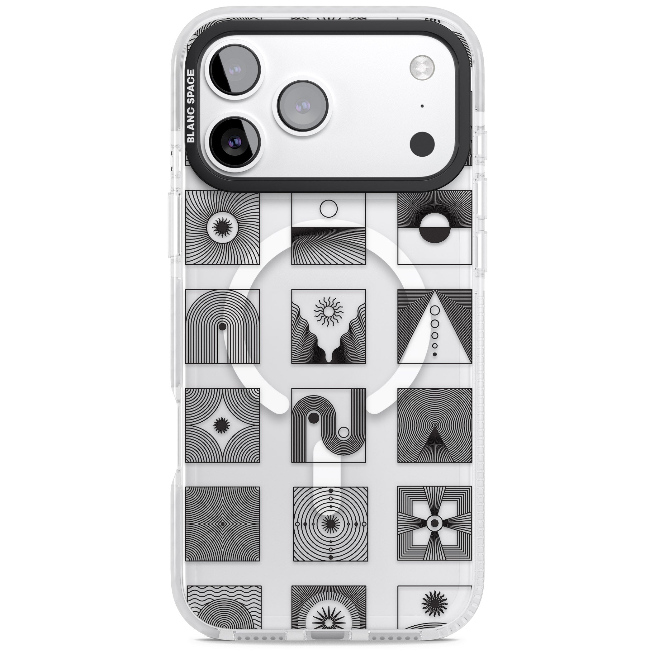 Abstract Geometric iPhone 17 Pro Impact Pro Clear Phone Case