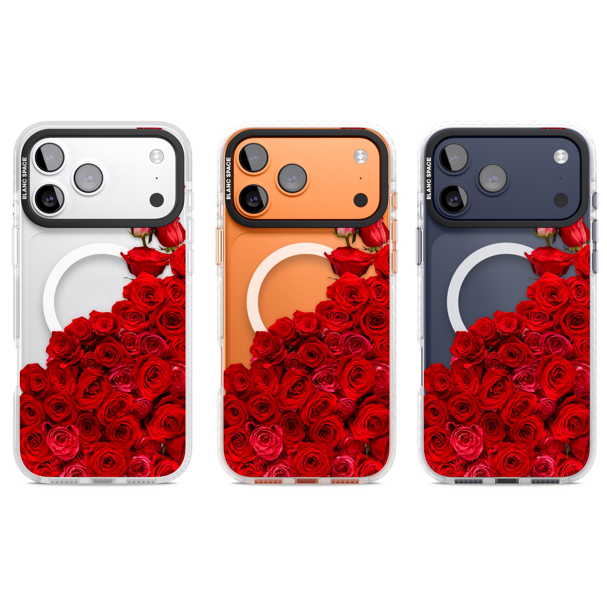 Floral Roses iPhone 17 Pro Impact Pro Clear Phone Case APT Impact Protection