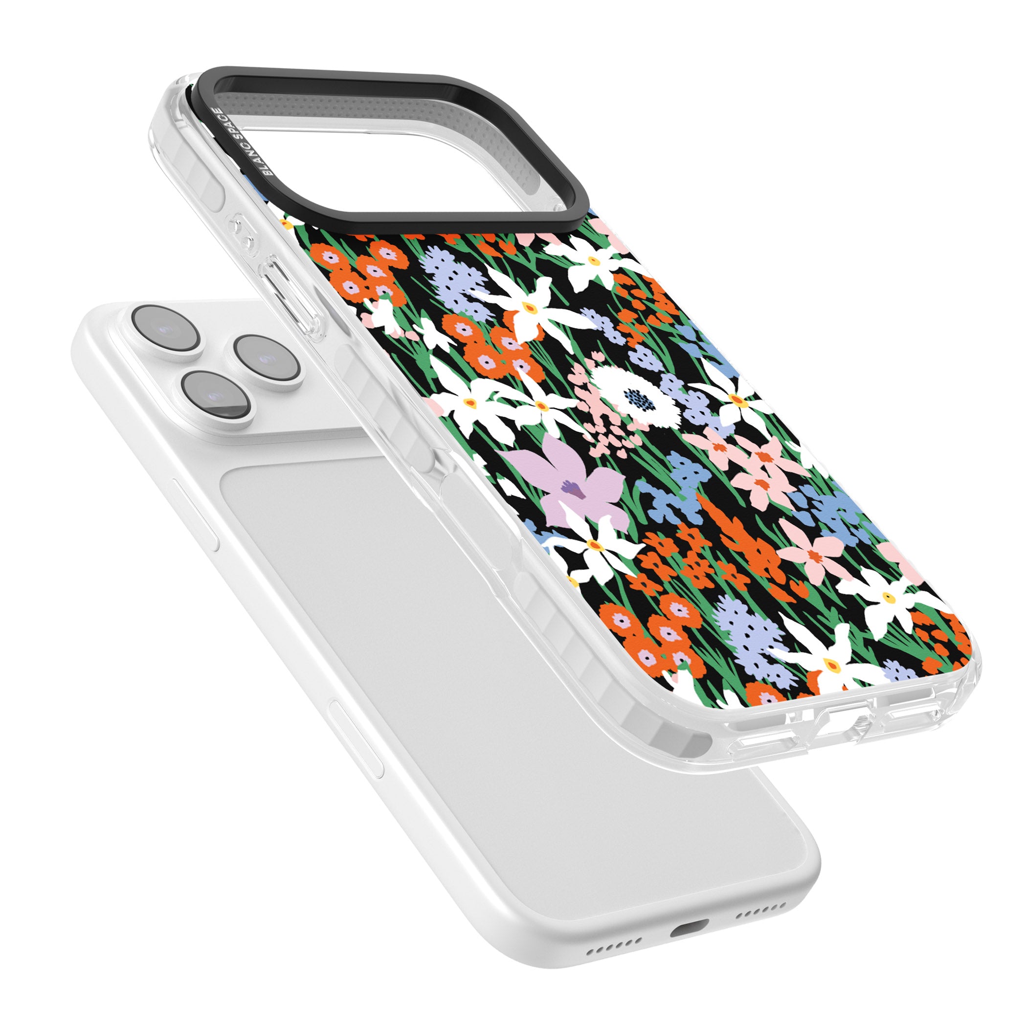 Floral Bloom Meadow Solid iPhone 17 Pro Impact Pro Clear Phone Case Colours