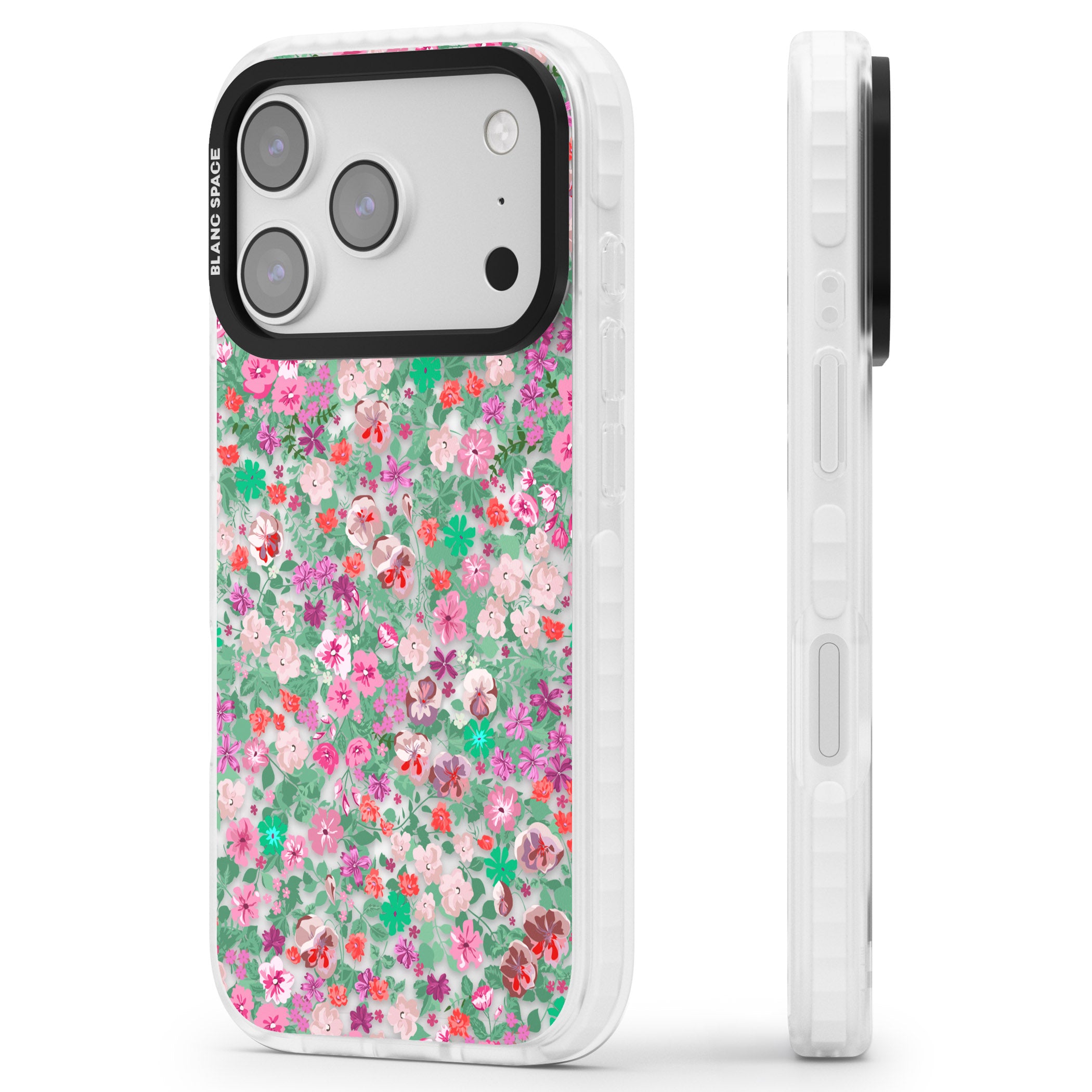 Florentine Meadow iPhone 17 Pro Max Impact Pro Clear Phone Case Side Profile