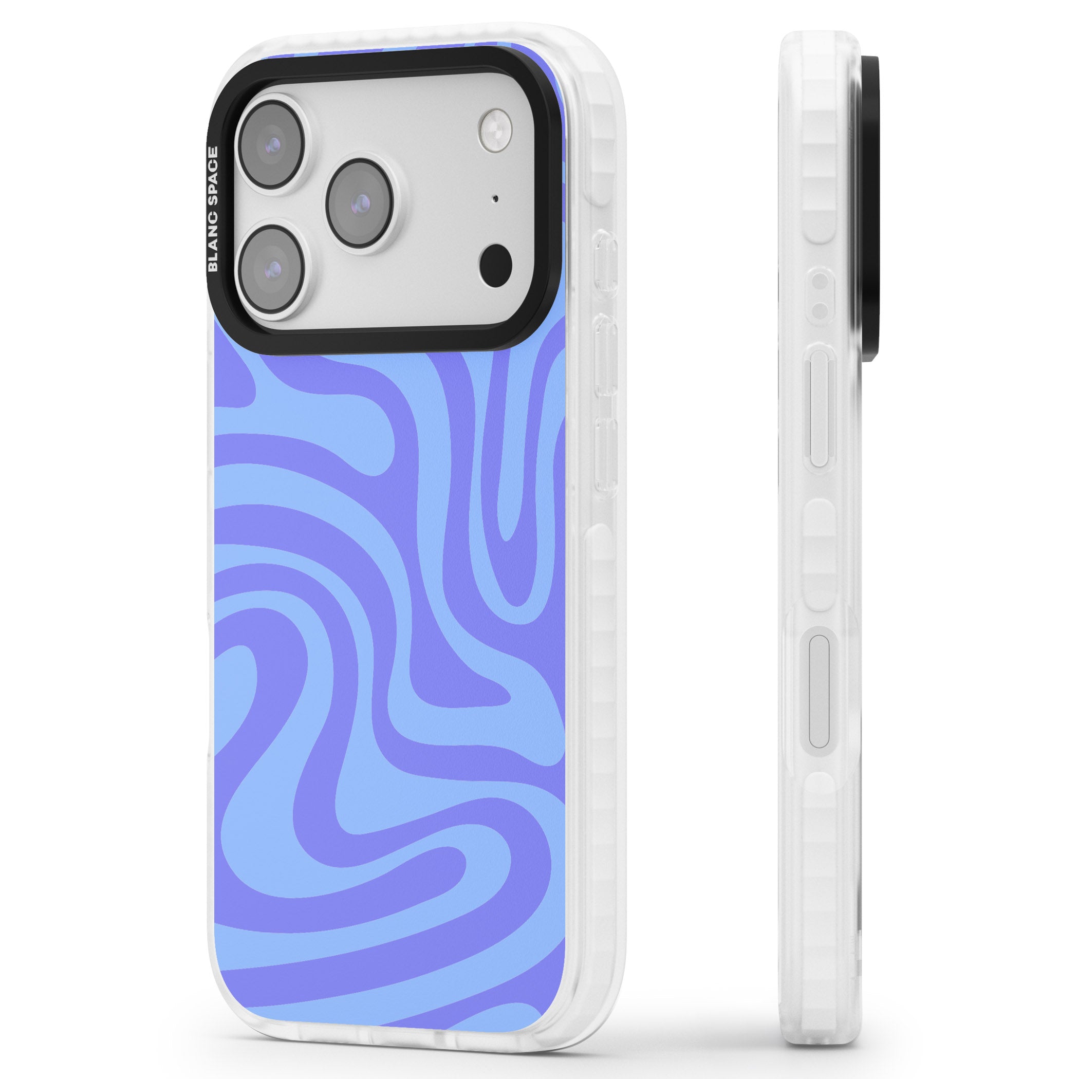 Tranquil Waves iPhone 17 Pro Impact Pro Clear Phone Case Side Profile