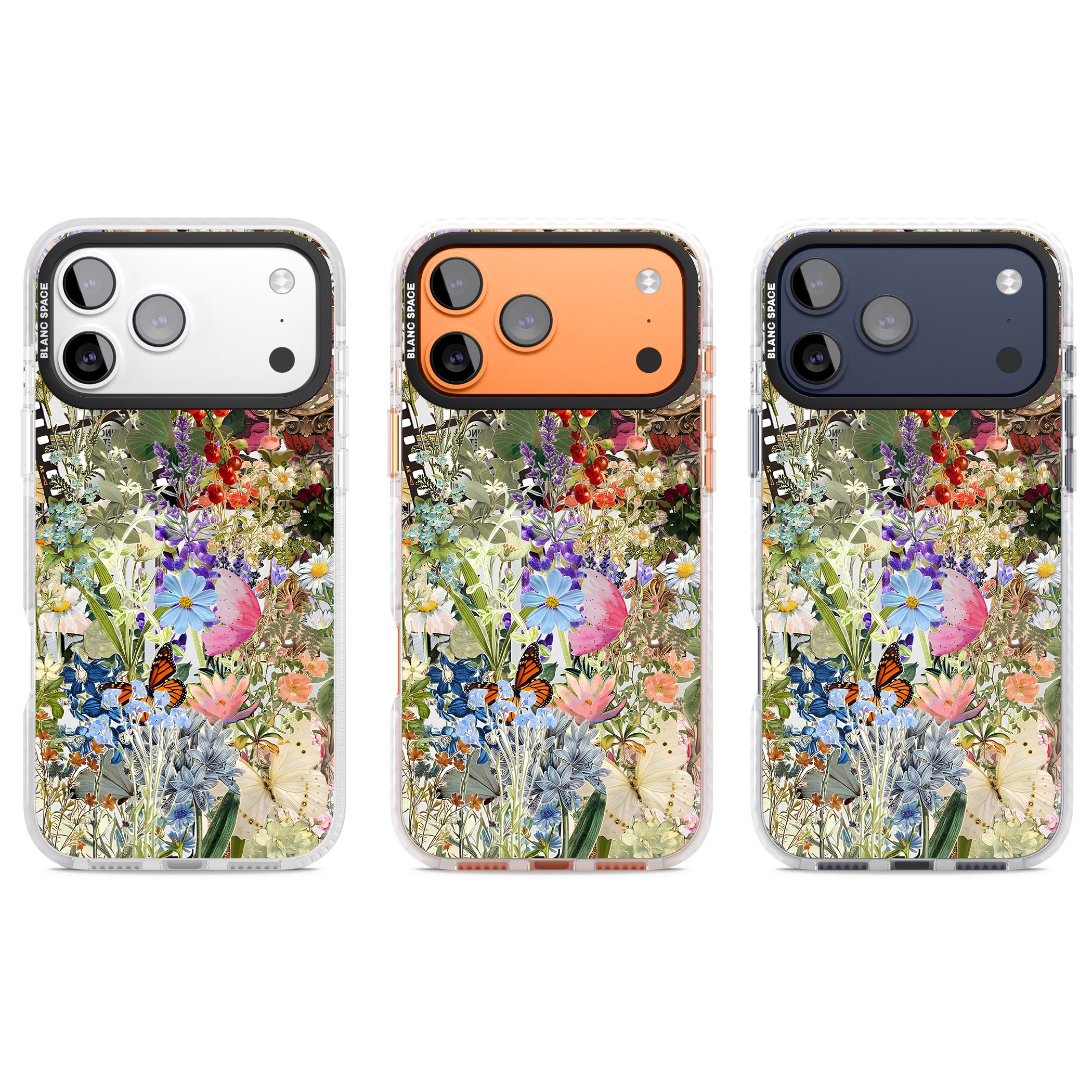 Flower Mix Collage iPhone 17 Pro Impact Pro Clear Phone Case APT Impact Protection
