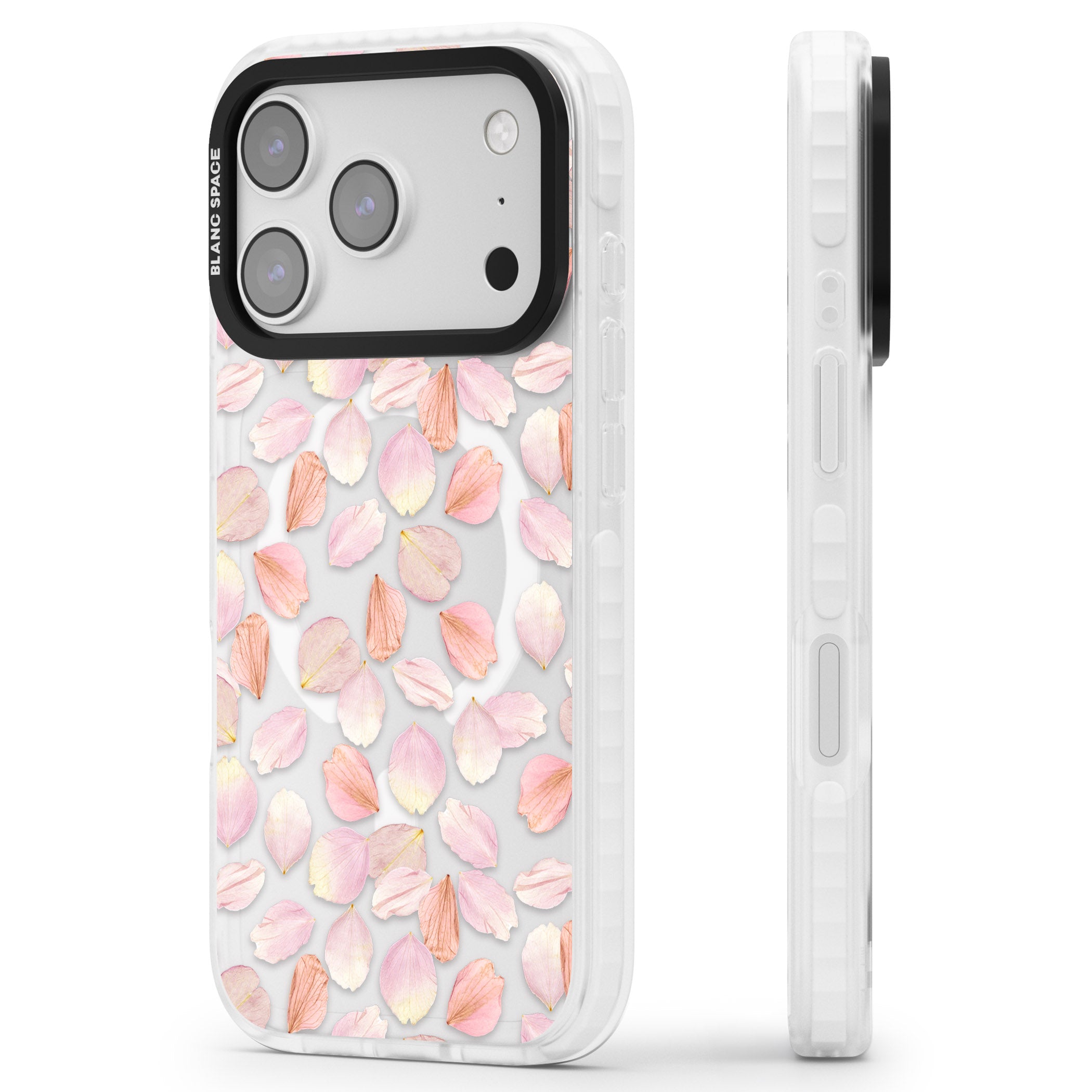 Petal Dream iPhone 17 Pro Impact Pro Clear Phone Case Side Profile