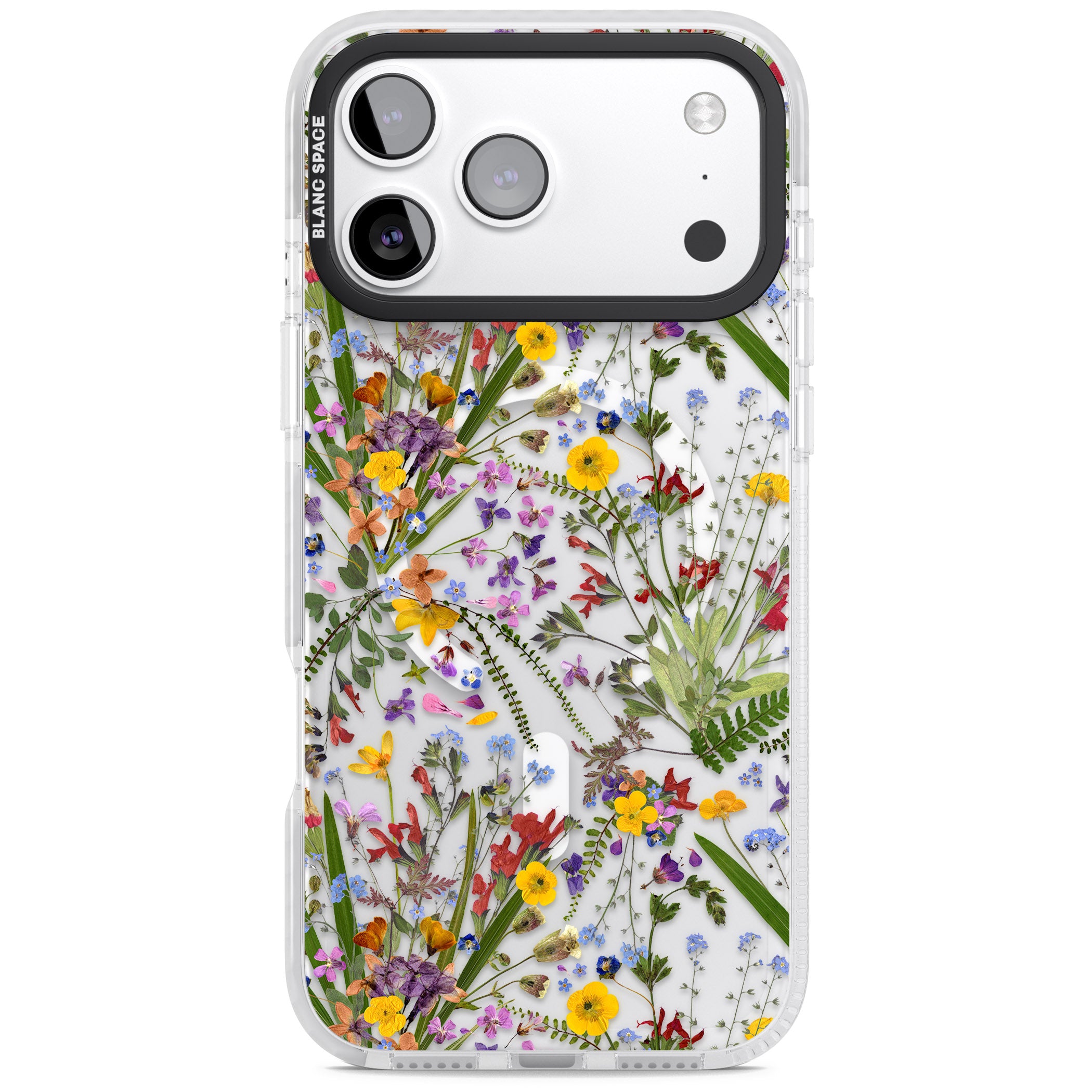 Wildflower & Leaves iPhone 17 Pro Impact Pro Clear Phone Case