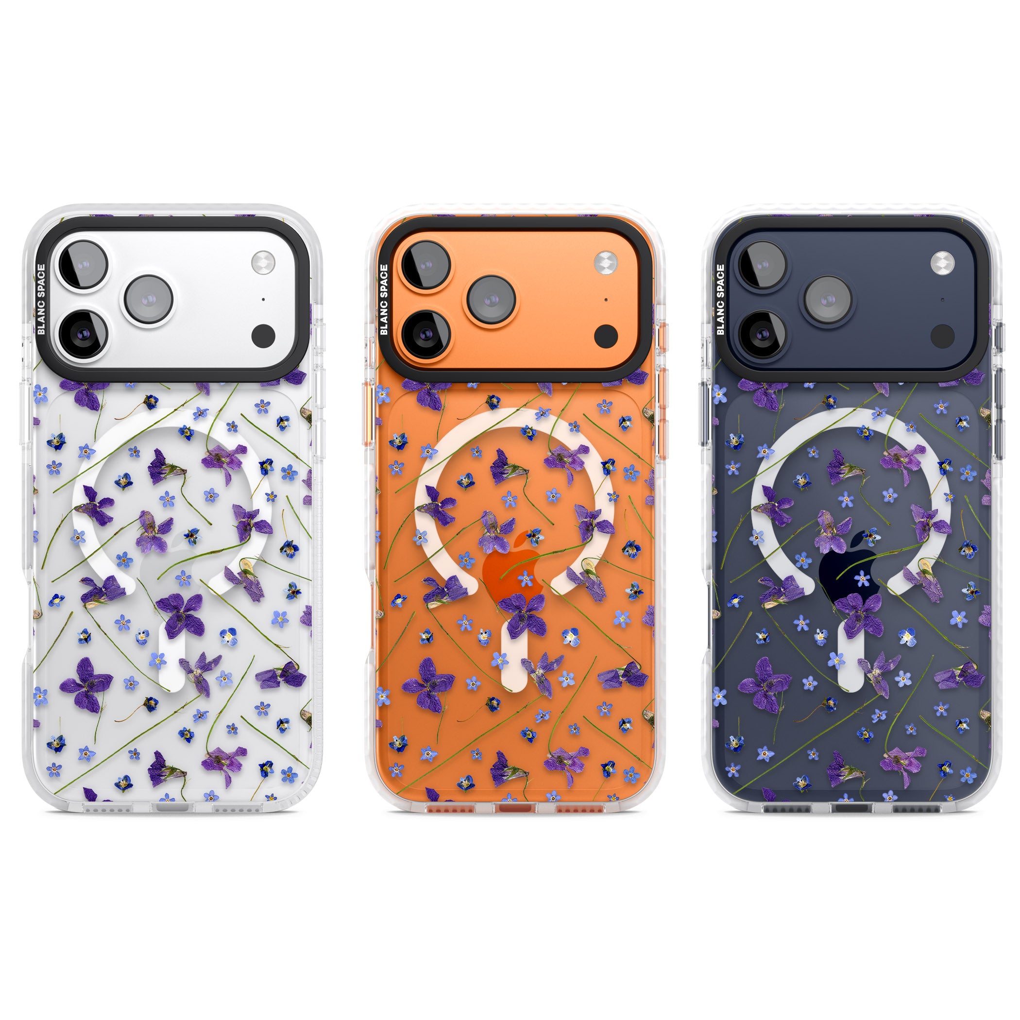 Pressed Violet Flower iPhone 17 Pro Impact Pro Clear Phone Case APT Impact Protection