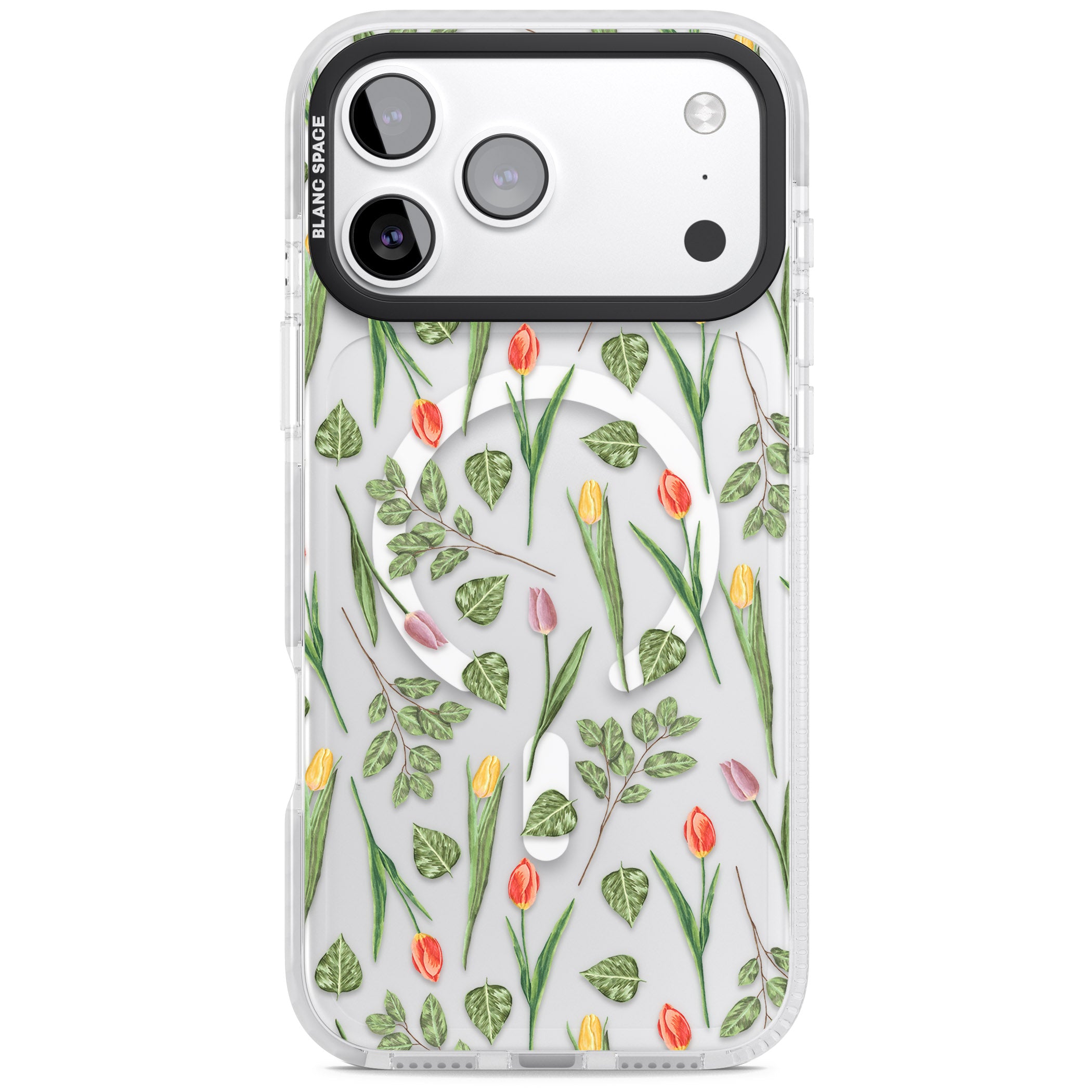 Spring Tulips Floral iPhone 17 Pro Impact Pro Clear Phone Case