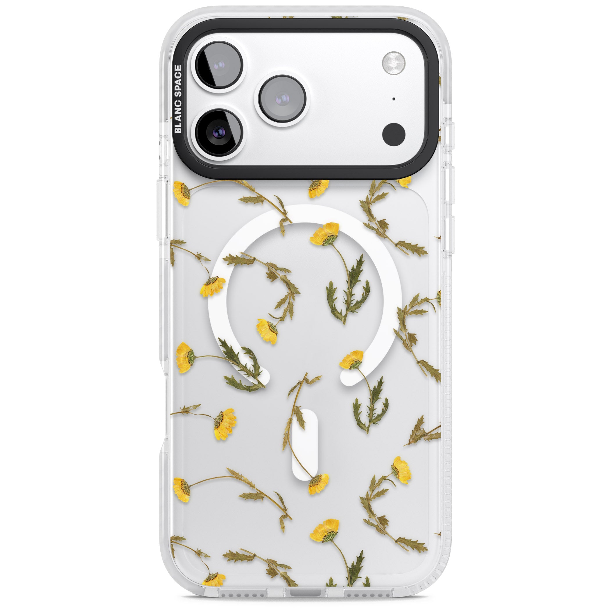 Wildflower Yellow iPhone 17 Pro Impact Pro Clear Phone Case