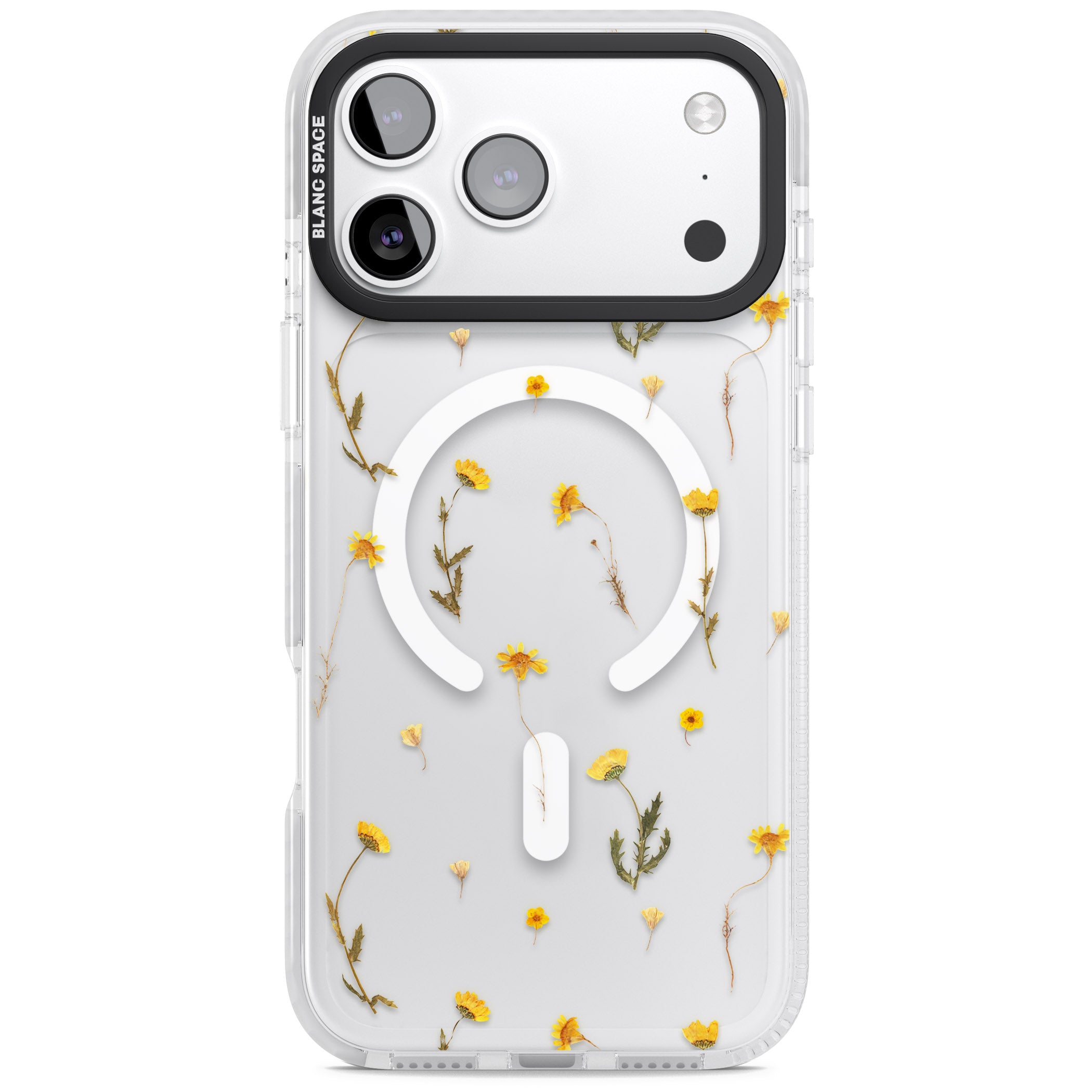 Yellow Wildflower iPhone 17 Pro Impact Pro Clear Phone Case