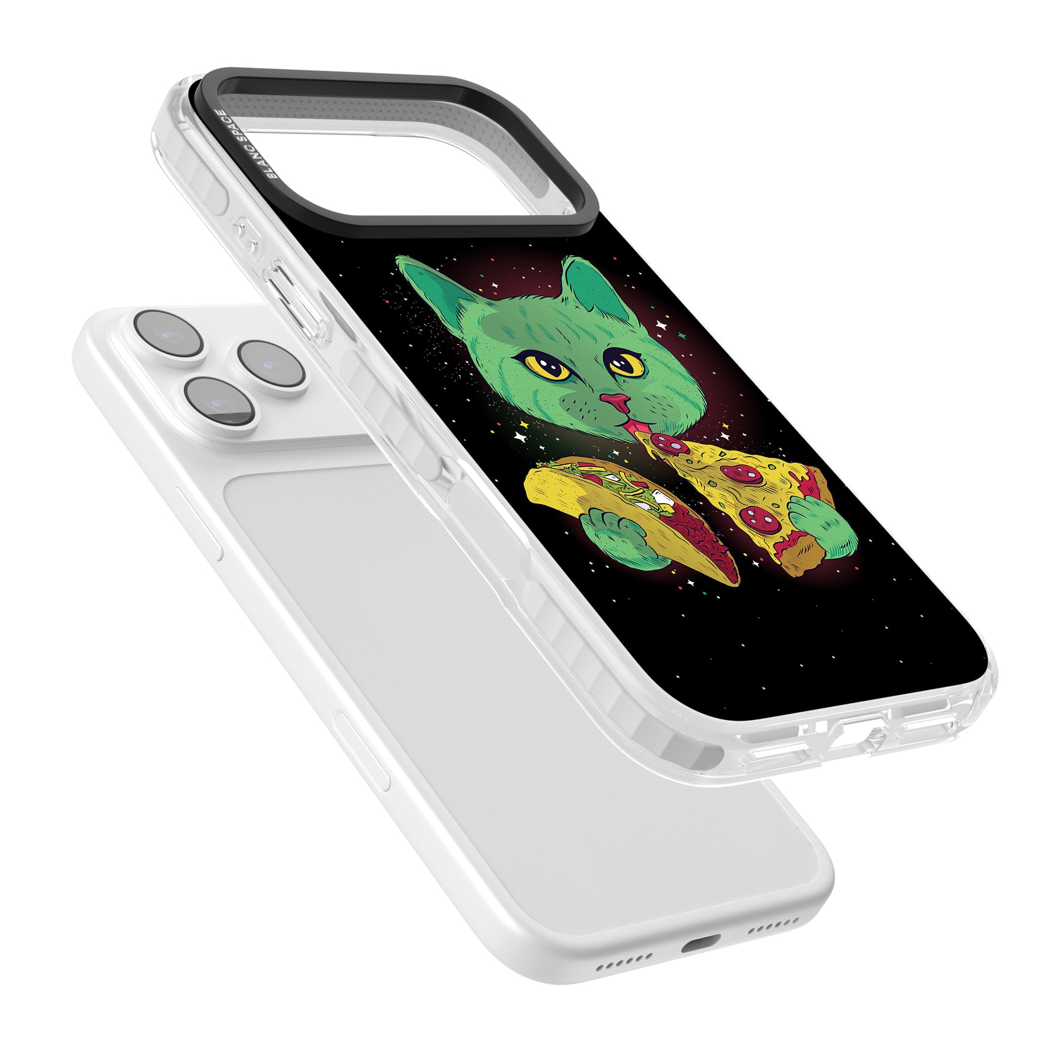 Pizza Purr iPhone 17 Pro Impact Pro Clear Phone Case Colours