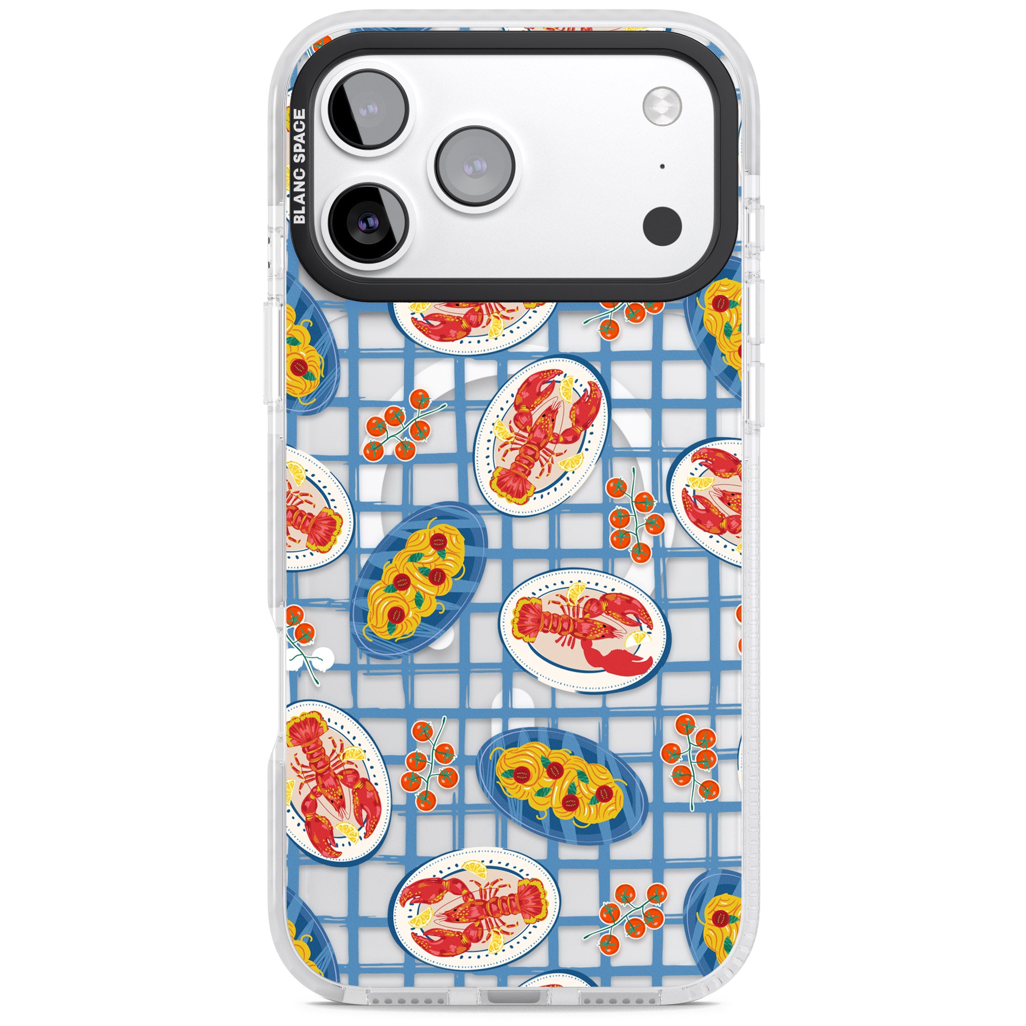 Lobster & Pasta Picnic iPhone 17 Pro Impact Pro Clear Phone Case