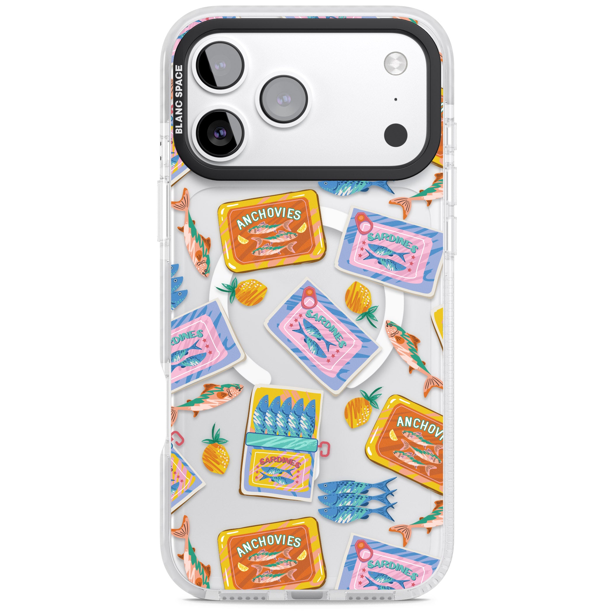 Sardines & Anchovies iPhone 17 Pro Impact Pro Clear Phone Case