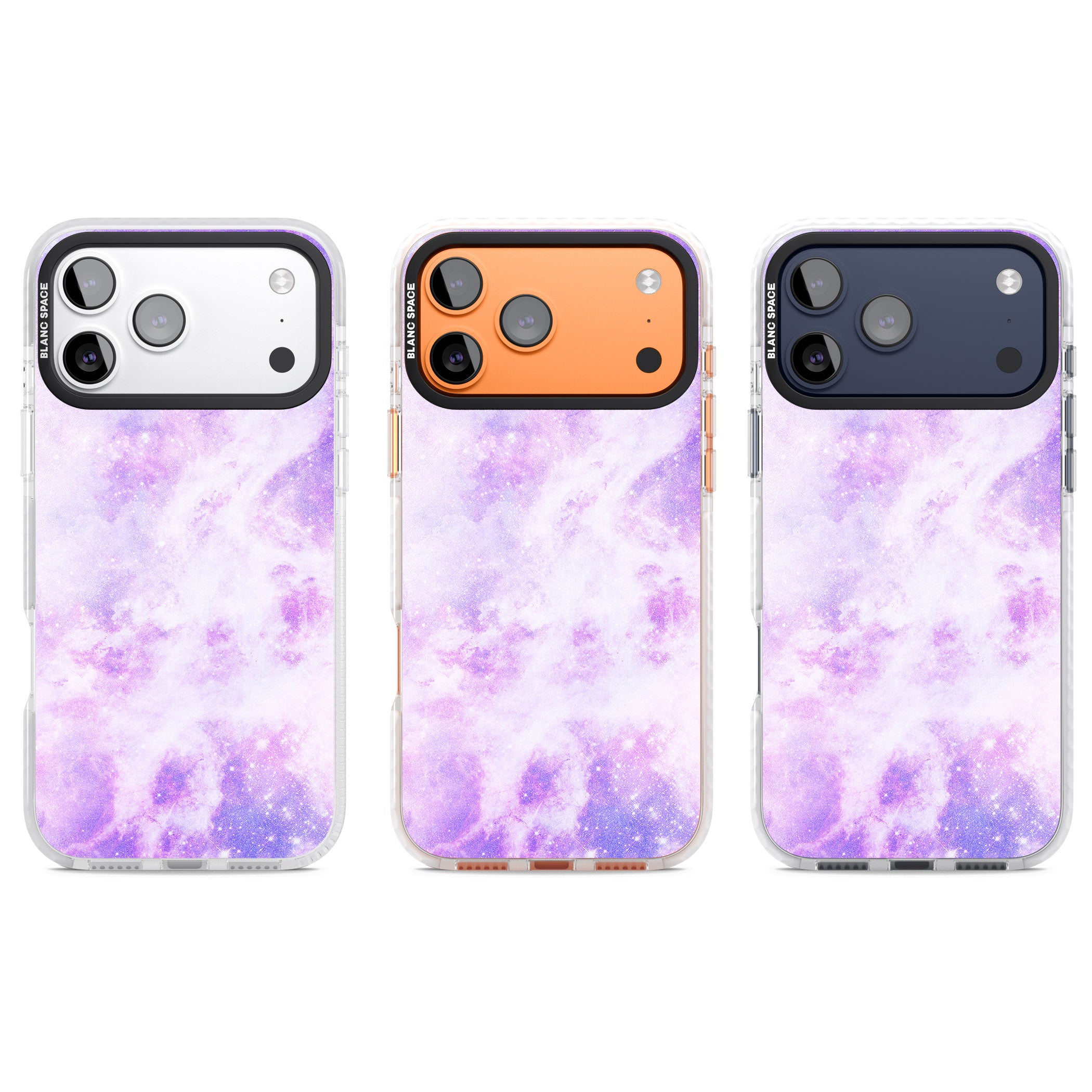 Purple Galaxy Vibes iPhone 17 Pro Impact Pro Clear Phone Case APT Impact Protection