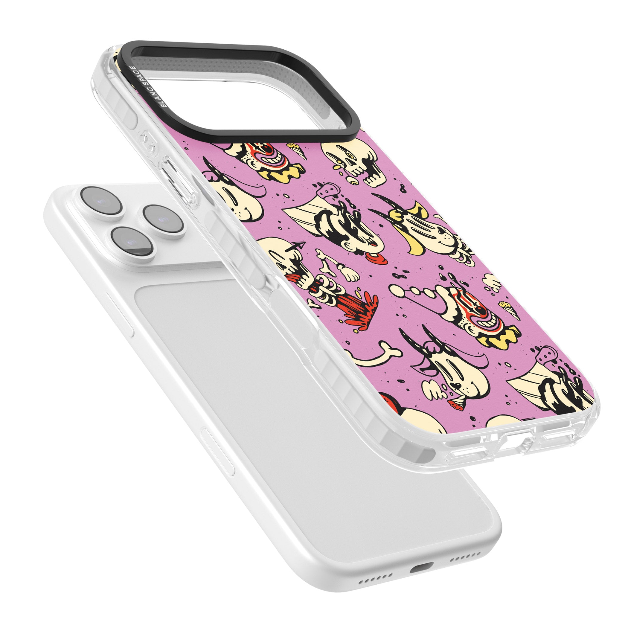 Purple Retro Halloween Pattern iPhone 17 Pro Max Impact Pro Clear Phone Case Colours