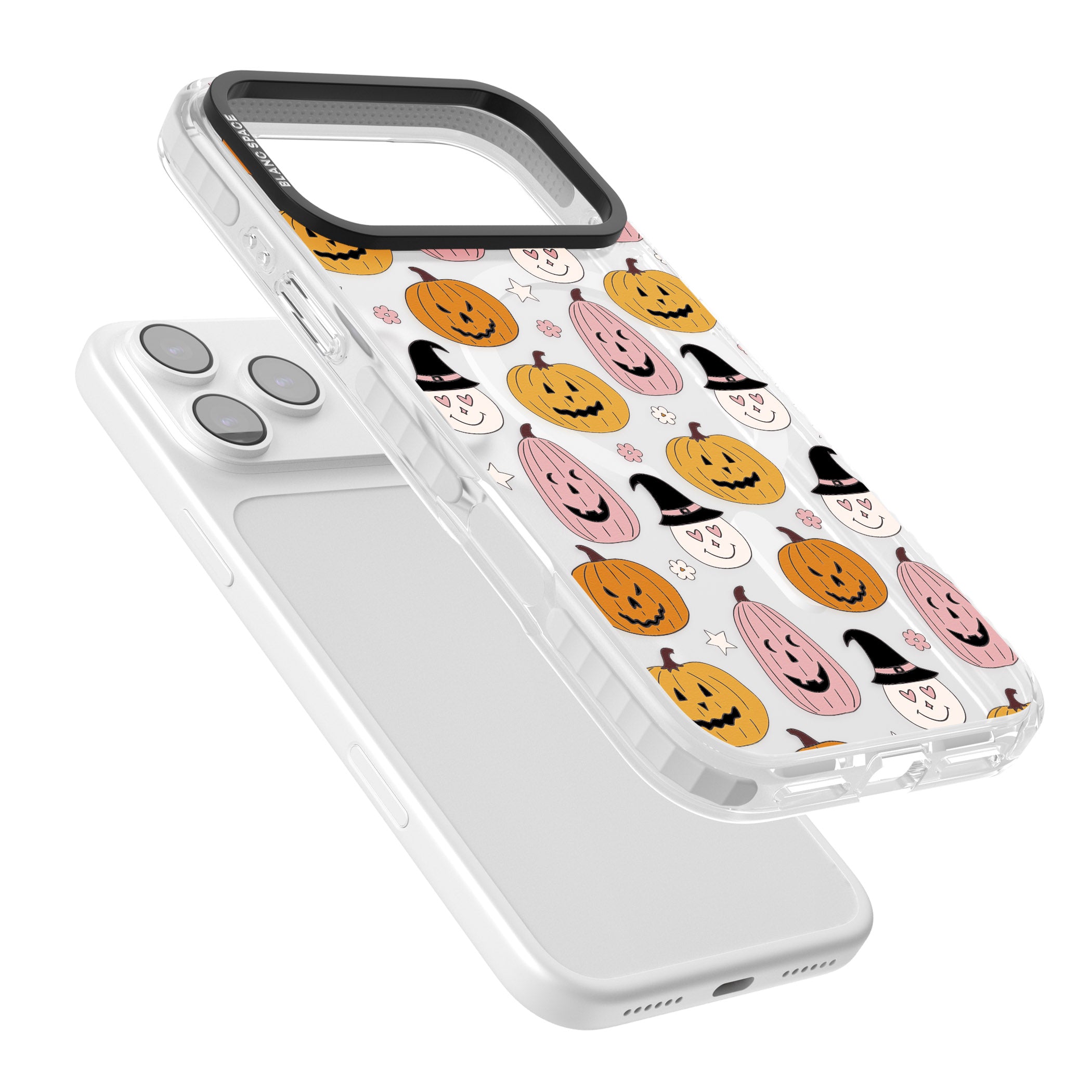 Witches And Pumpkins Pattern iPhone 17 Pro Impact Pro Clear Phone Case Colours