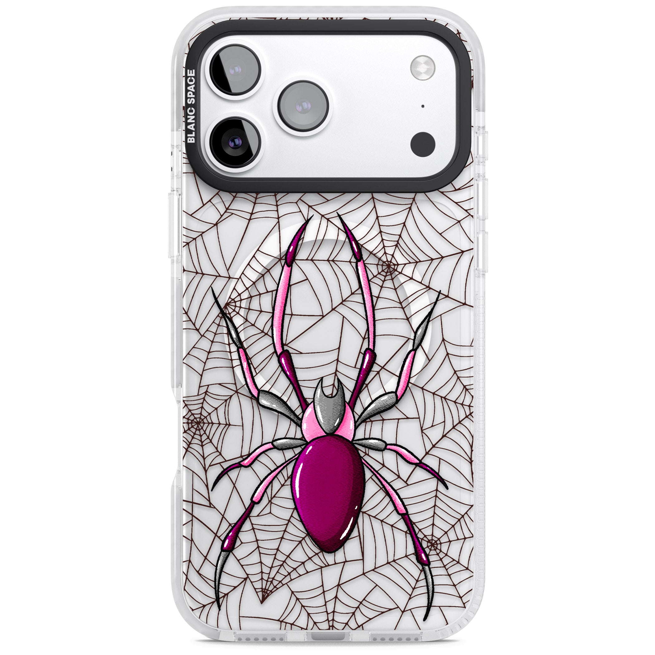 Arachnophobia iPhone 17 Pro Impact Pro Clear Phone Case