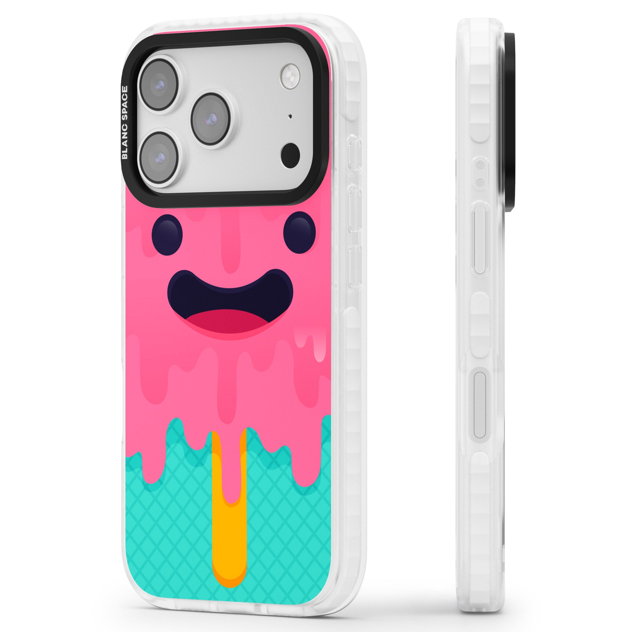 Ice Lolly iPhone 17 Pro Impact Pro Clear Phone Case Side Profile