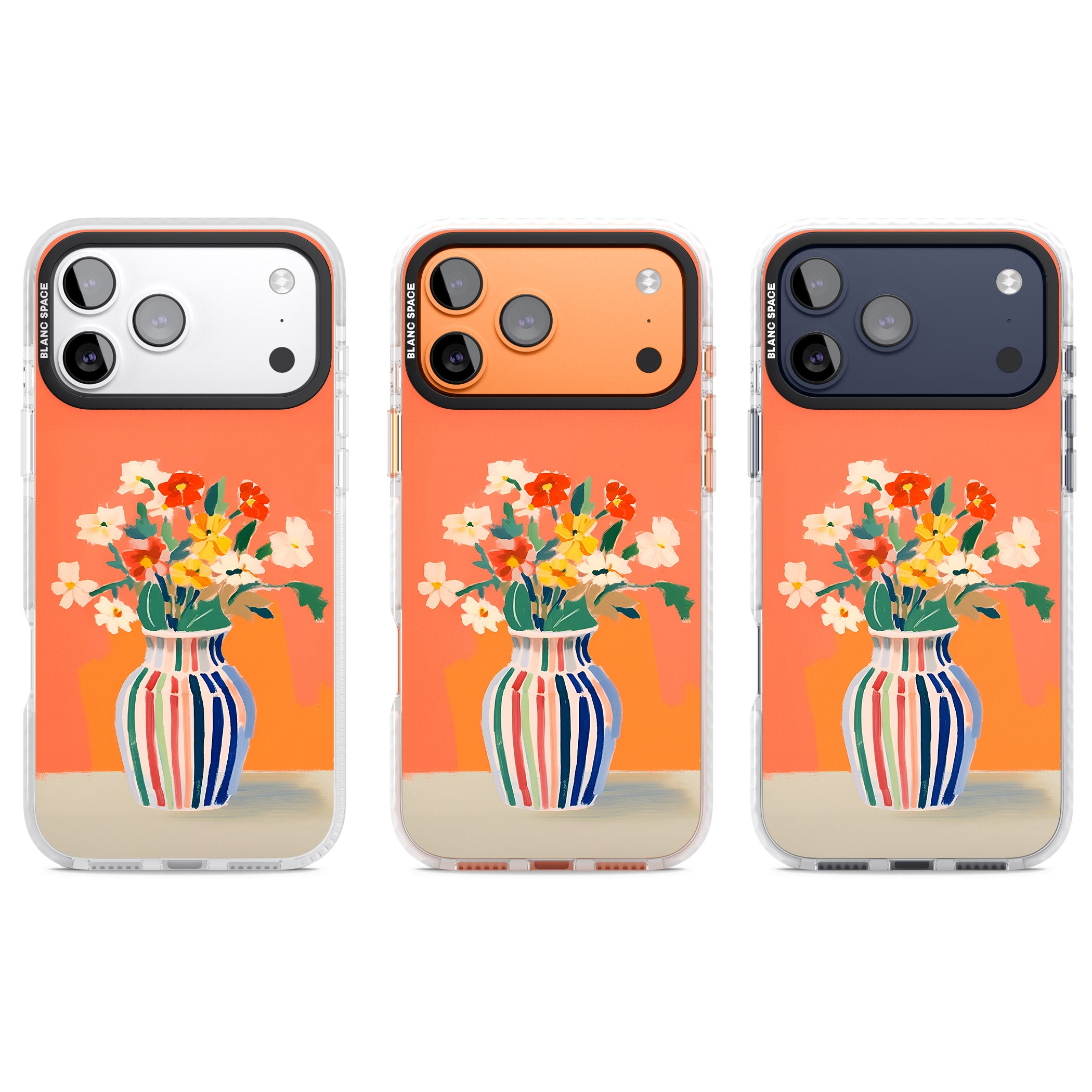 Coral Flower Vase iPhone 17 Pro Impact Pro Clear Phone Case APT Impact Protection