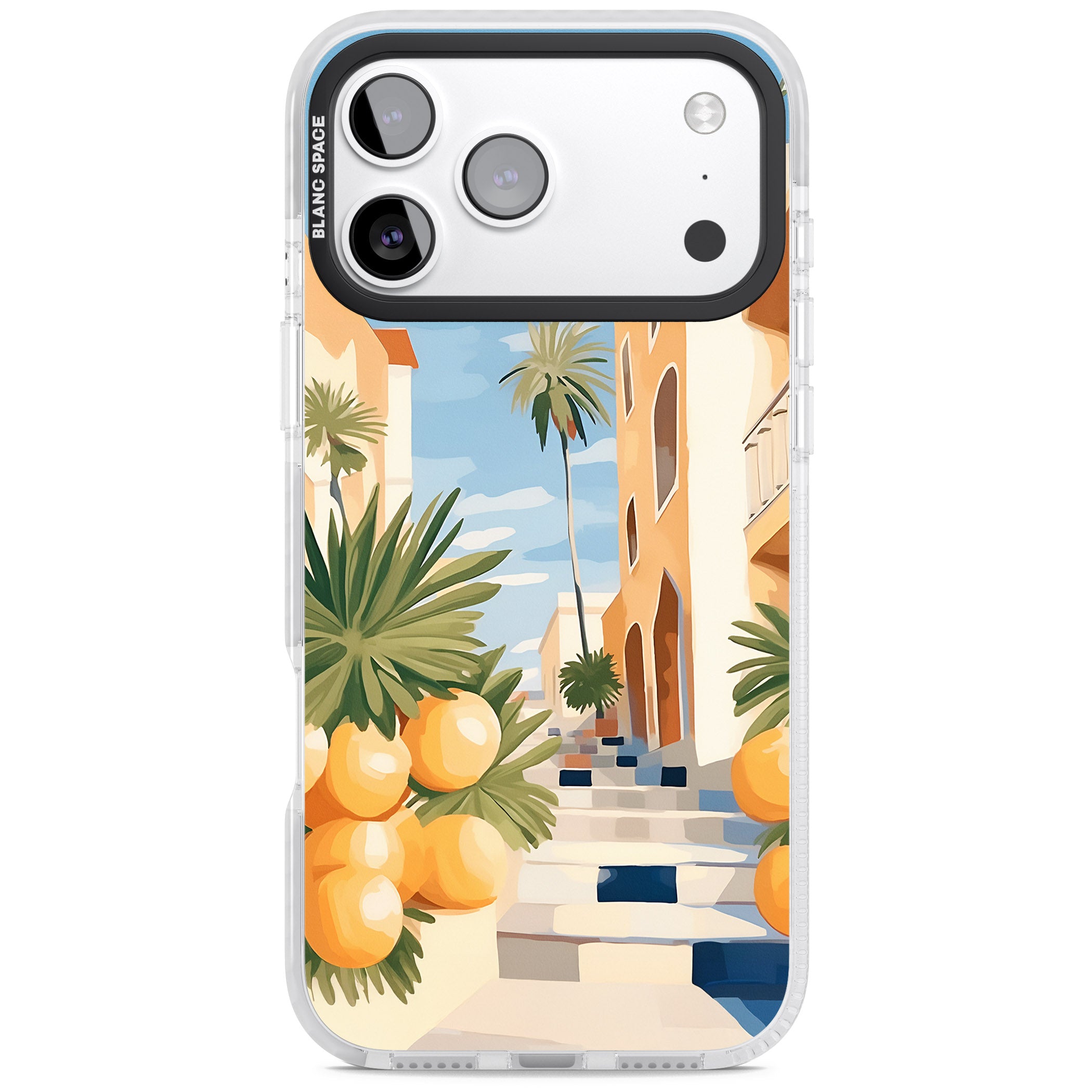Mediterranean Village iPhone 17 Pro Impact Pro Clear Phone Case