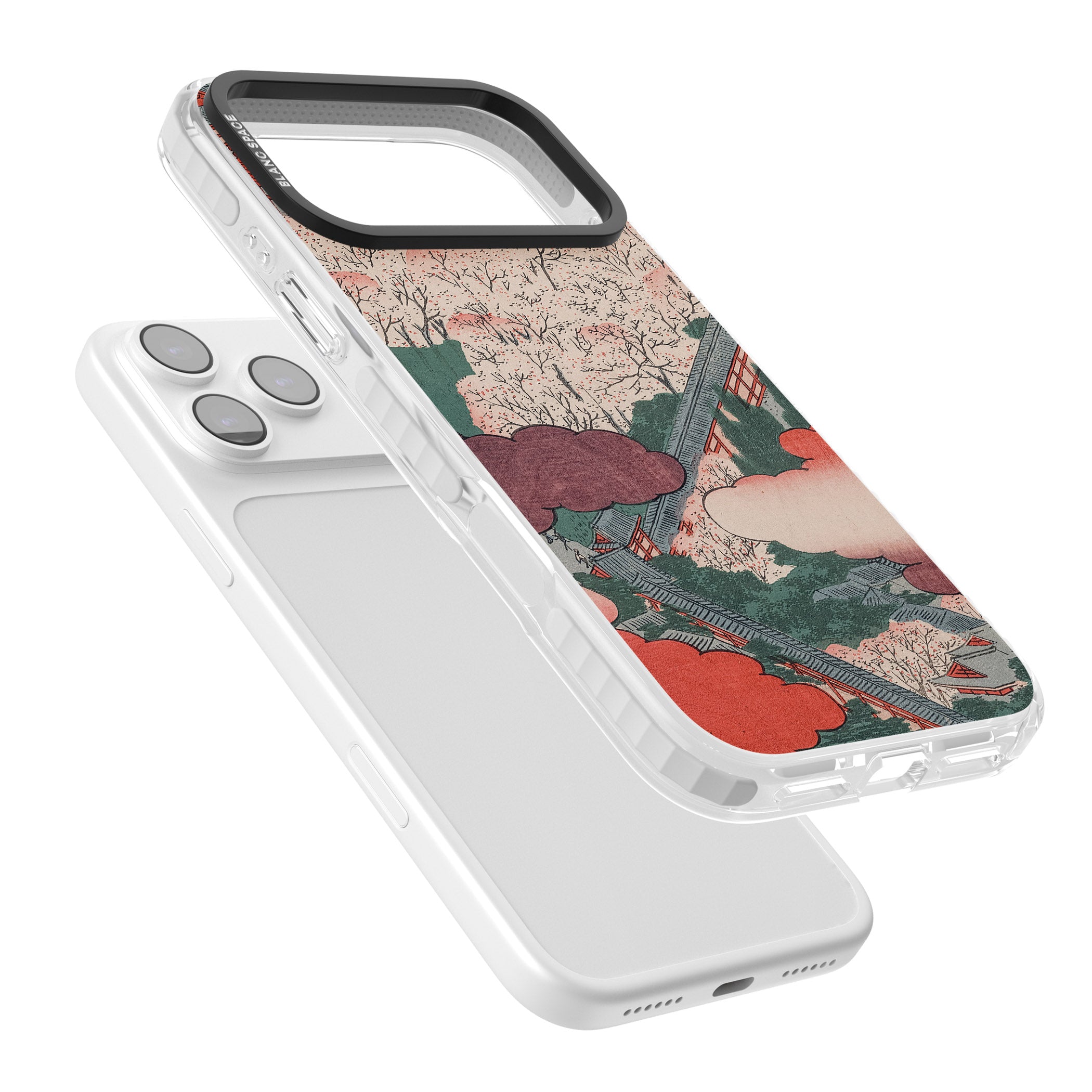 Vintage Japanese Illustrations Japanese City iPhone 17 Pro Impact Pro Clear Phone Case Colours