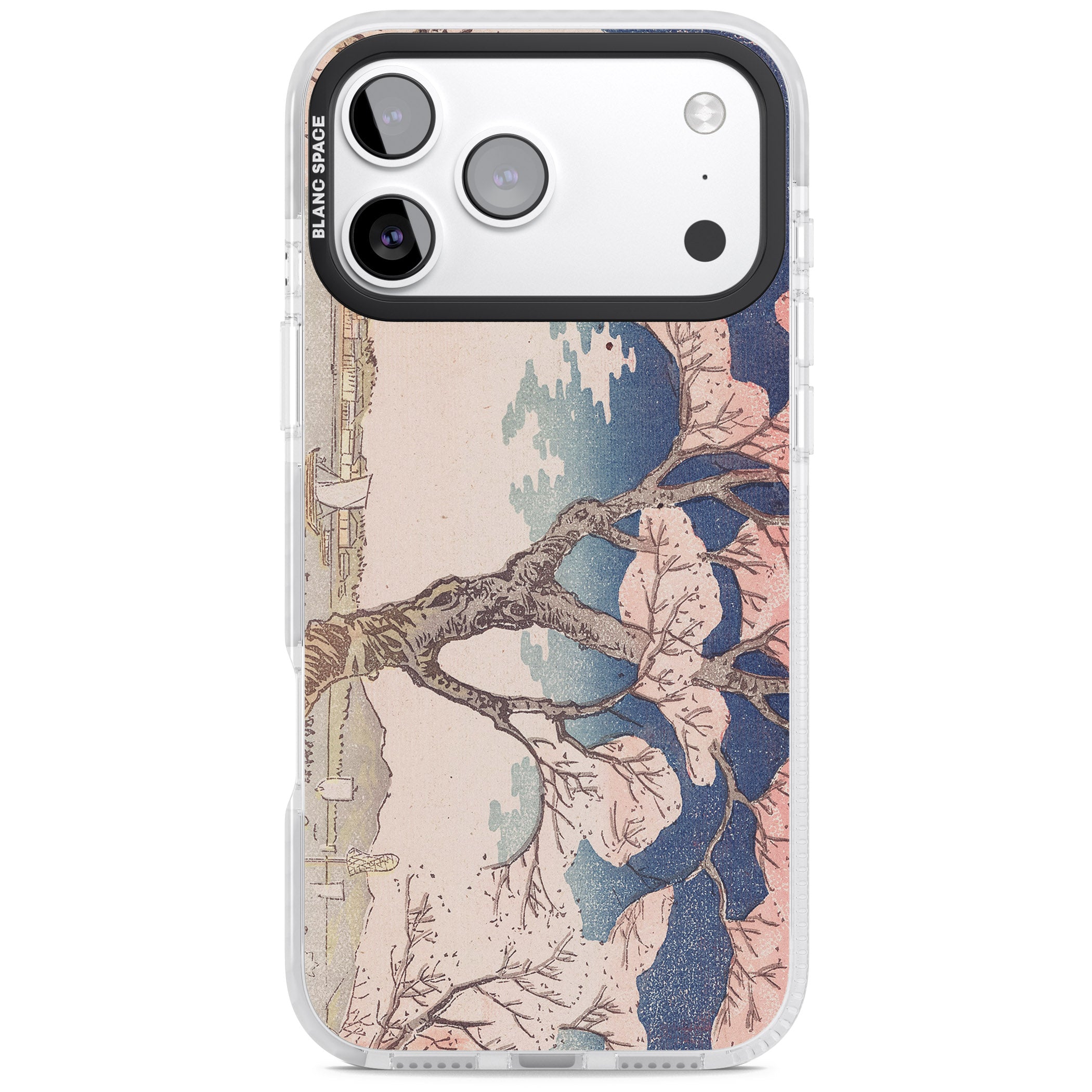 Vintage Japanese Illustrations Cherry Tree iPhone 17 Pro Impact Pro Clear Phone Case